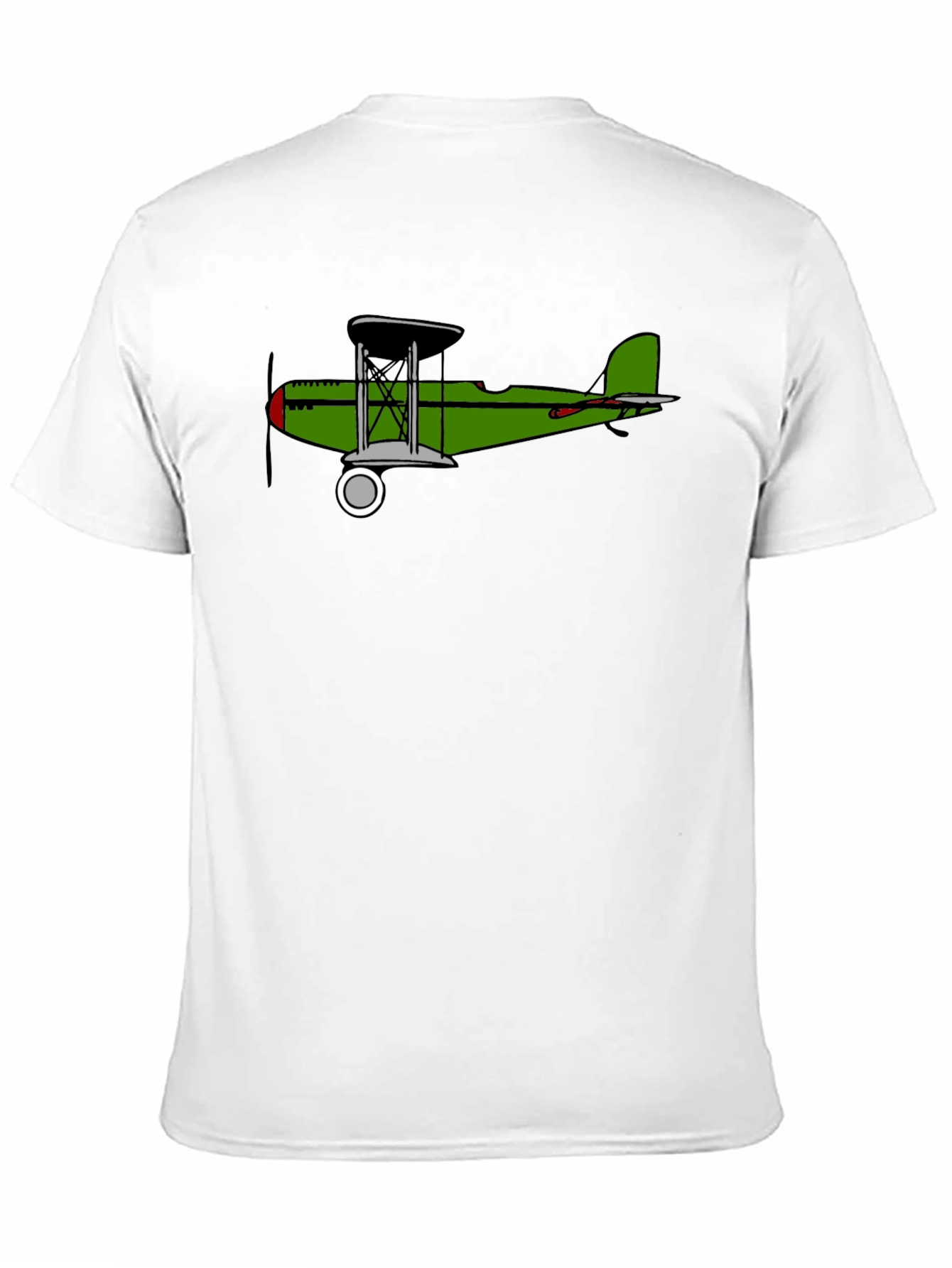 Black Vintage Biplane Graphic Tee - Black view 11