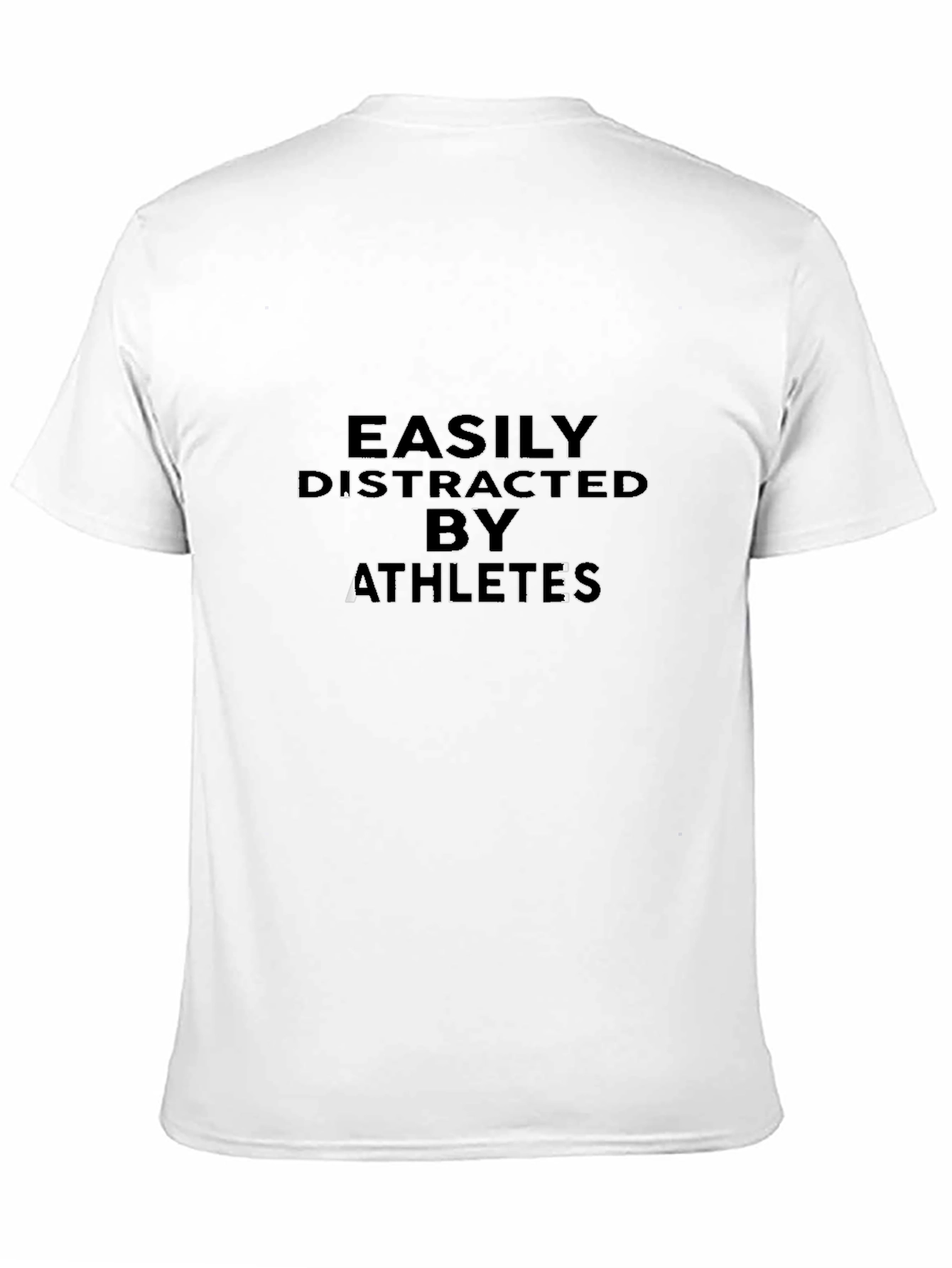 Black Easily Distracted by Athletes Black T-Shirt view 11