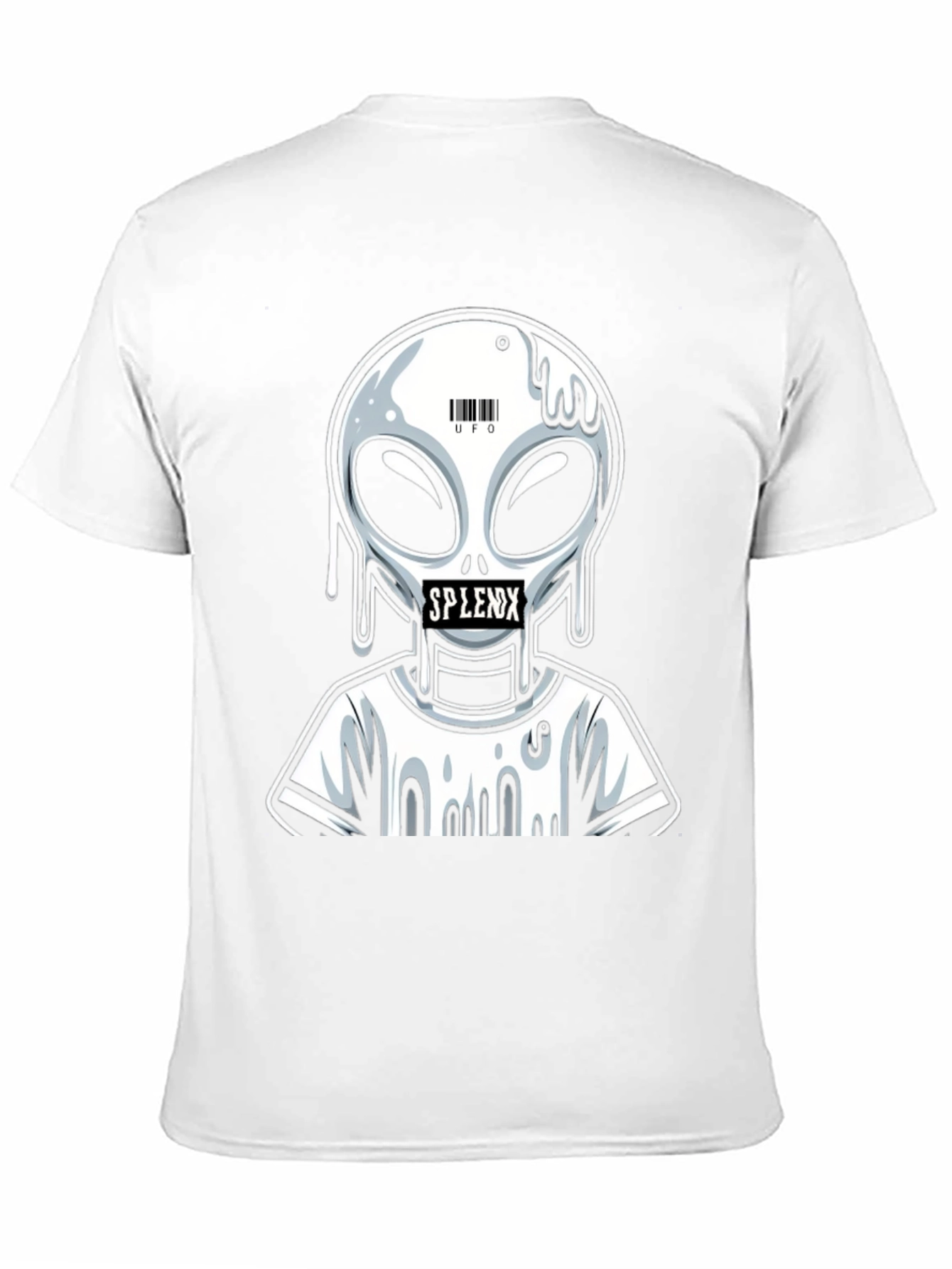 Black Alien Graphic T-Shirt - Splenx UFO Design view 11