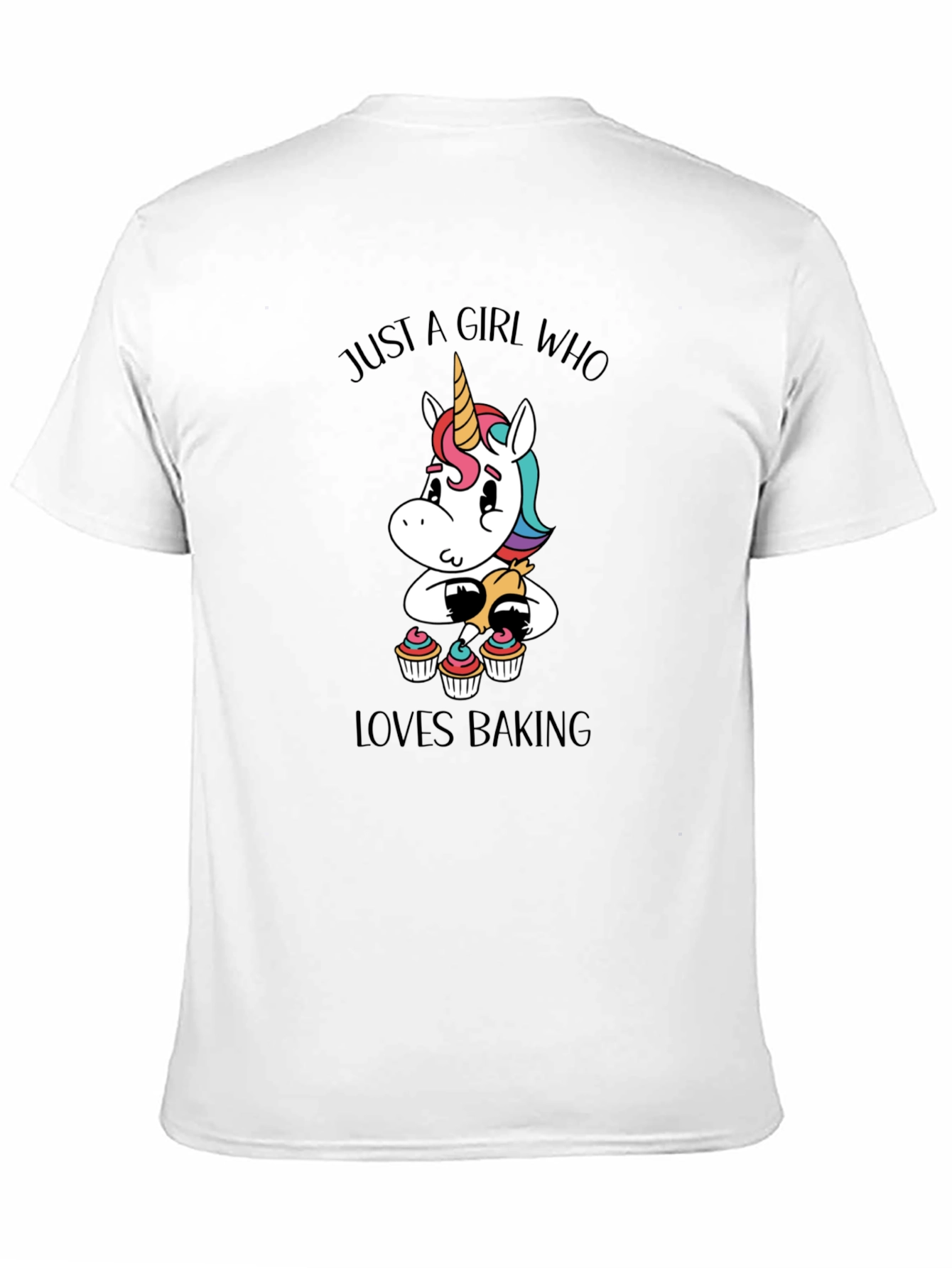 Black Girl Who Loves Baking Unicorn T-Shirt view 11