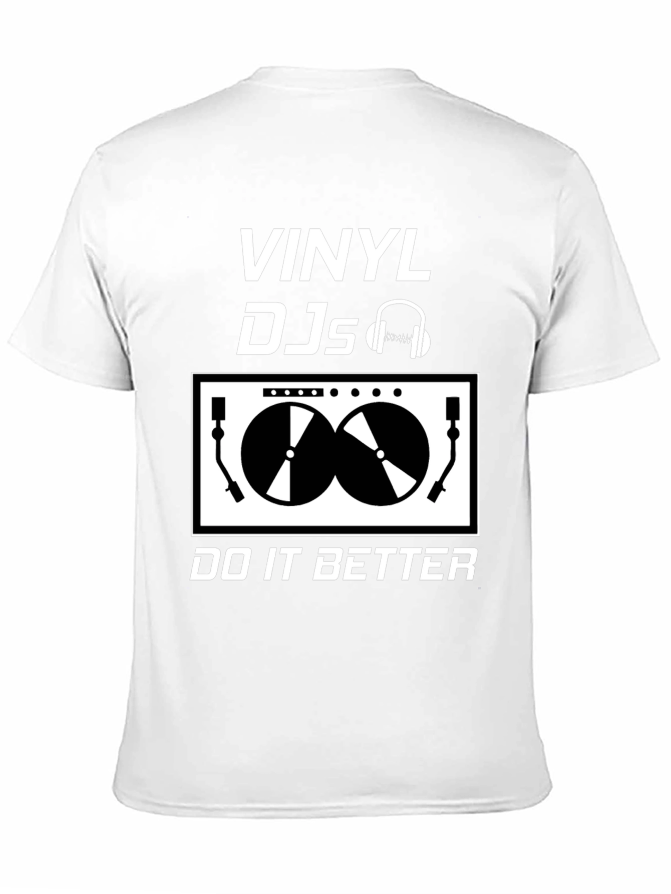 Black Vinyl DJs Do It Better Graphic T-Shirt view 11