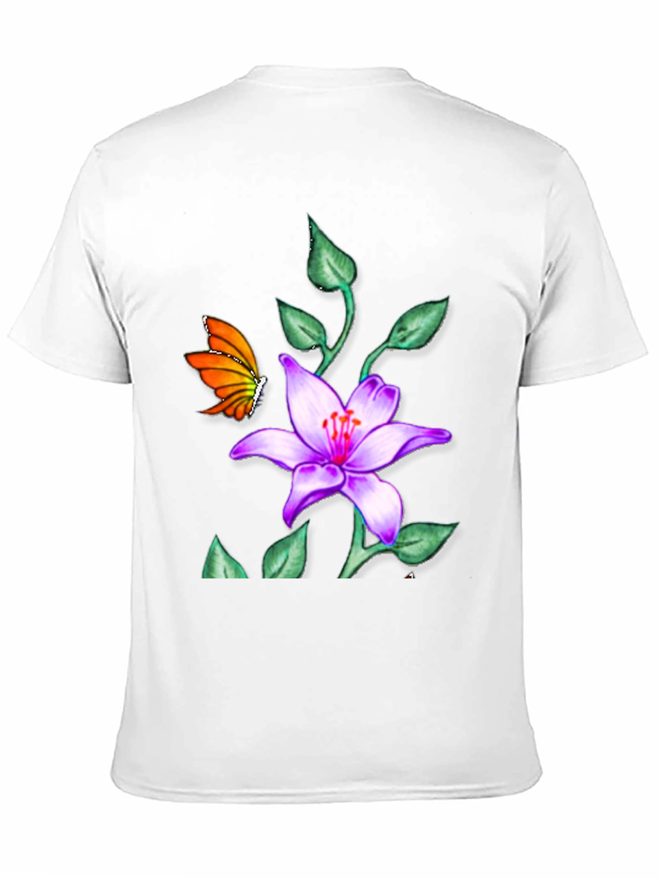 Black Butterfly & Floral T-Shirt view 11