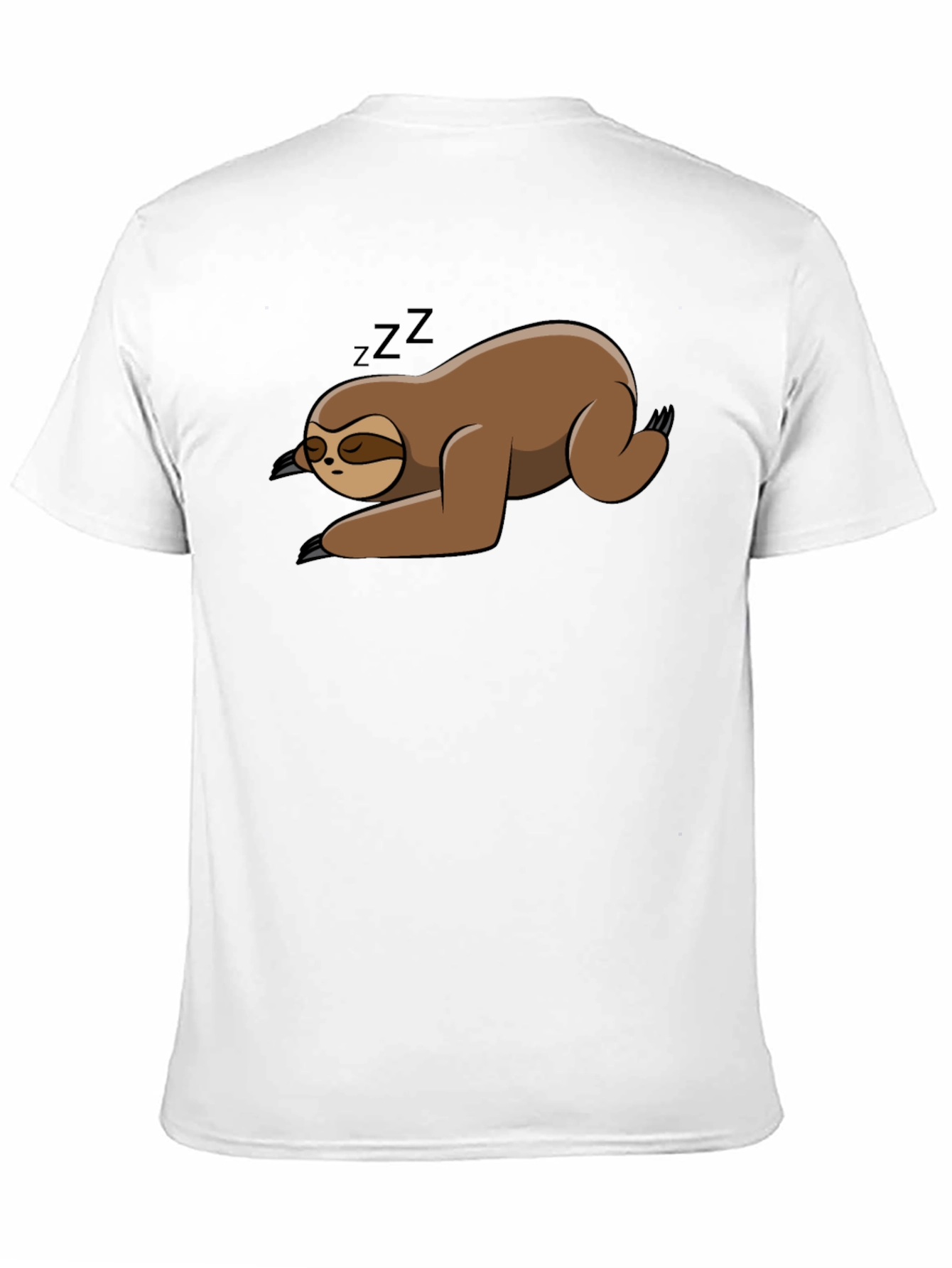 Black Sleeping Sloth Black T-Shirt view 11
