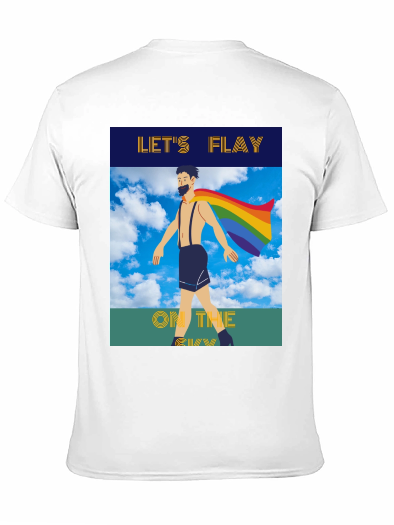 Black Let's Flay on the Gay T-Shirt Pride Tee view 11