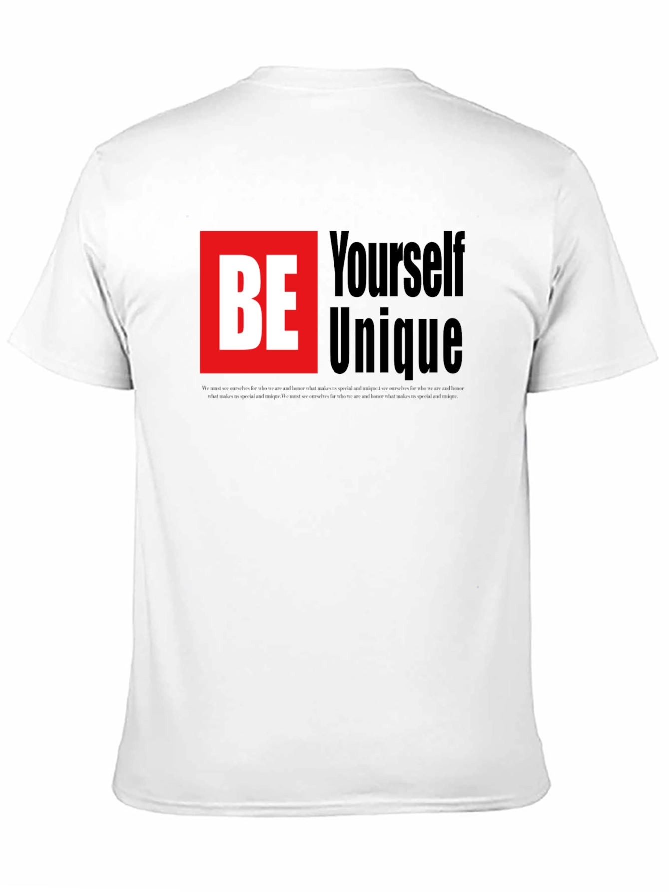 Black Be Yourself Unique Graphic Tee - Black view 11