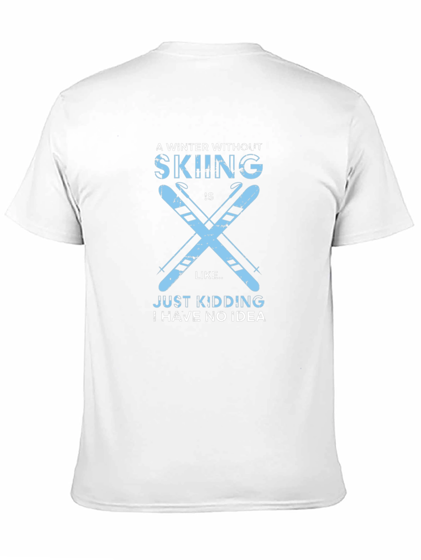 Black Skiing Winter T-Shirt view 11