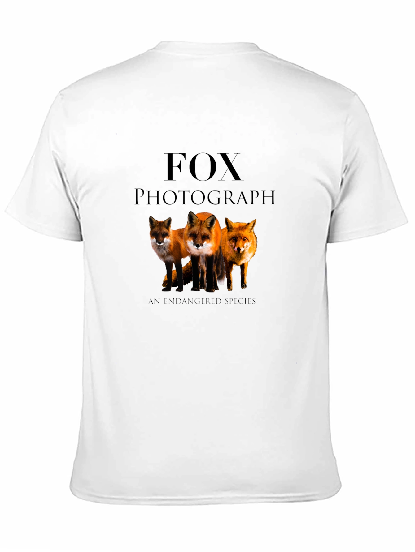 Black Fox Photograph Endangered Species Black T-Shirt view 11