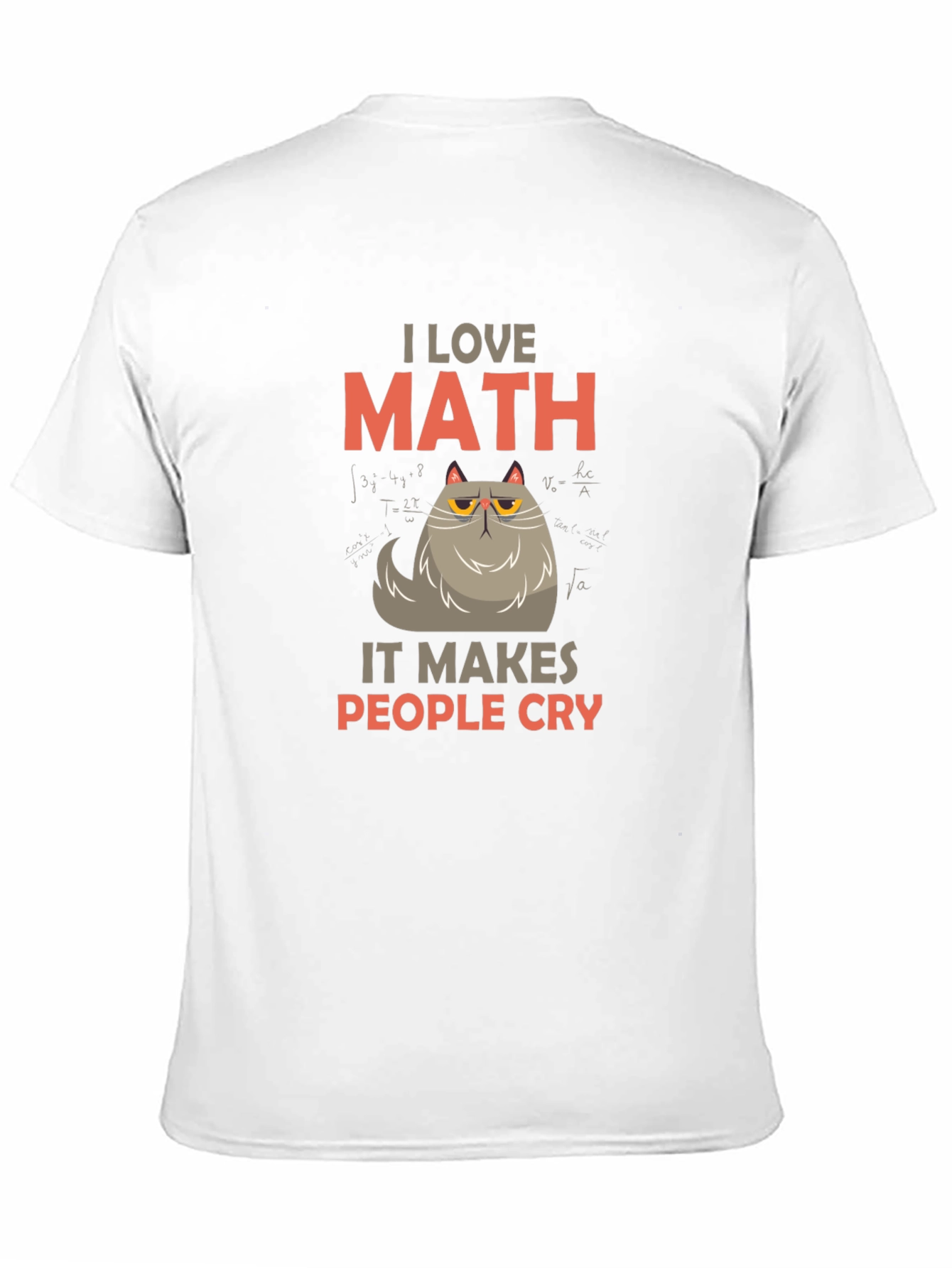 Black I Love Math Cat T-Shirt - Funny Math Lover Tee view 11