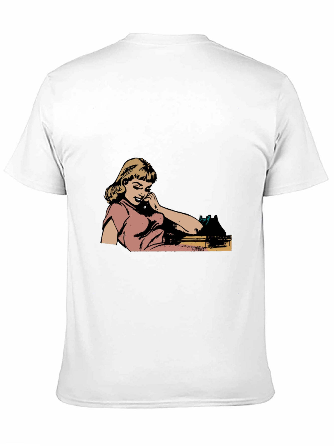 Black Retro Comic Girl Graphic Black T-Shirt view 11