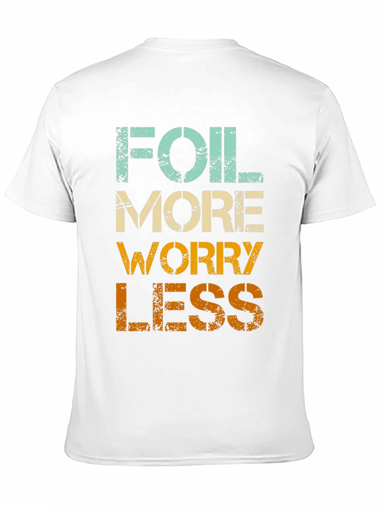 Black Foil More Worry Less Graphic Tee - Stylish Casual T-Shirt view 11