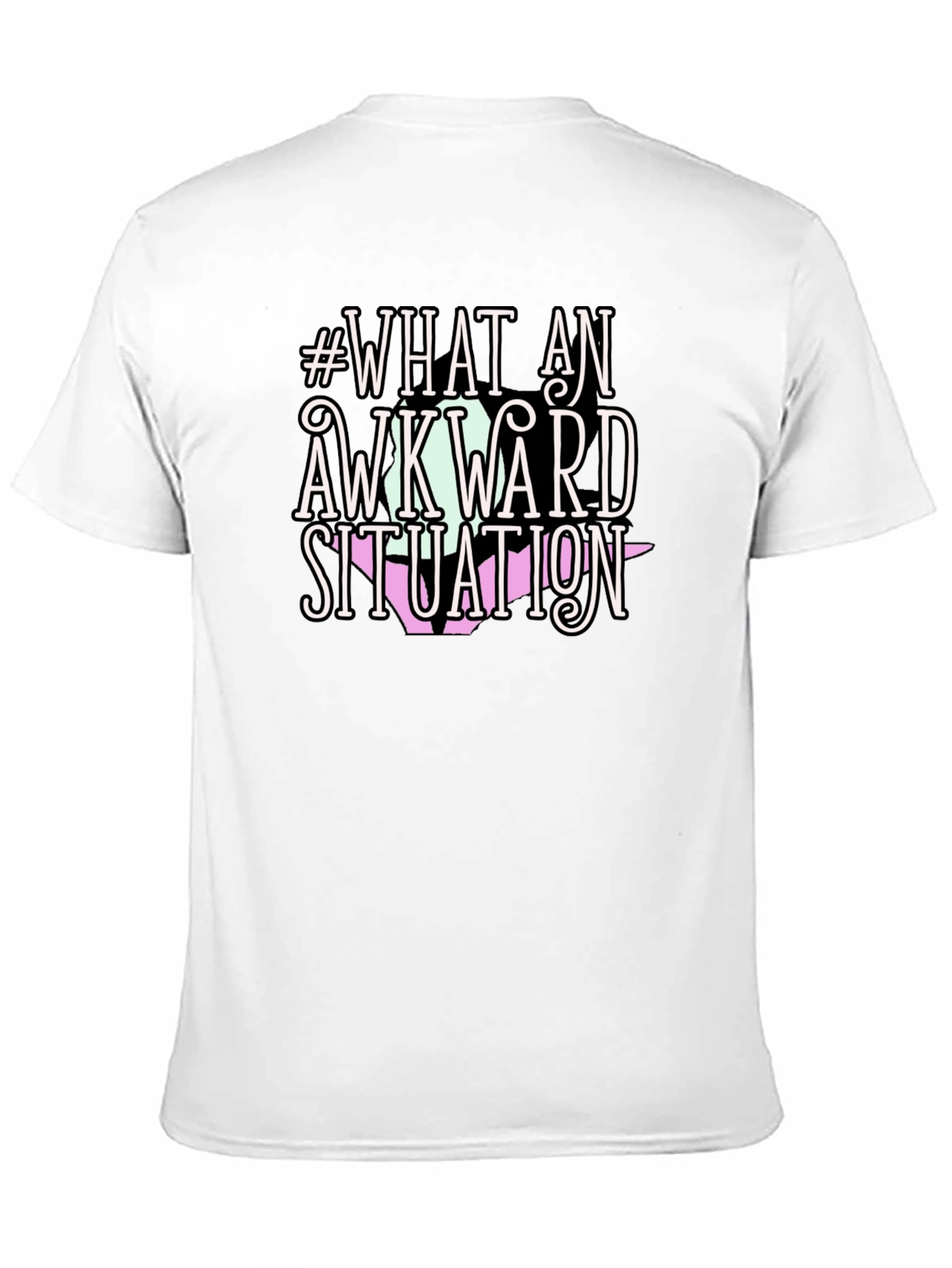 Black Awkward Situation Tee - Funny Graphic T-Shirt view 11