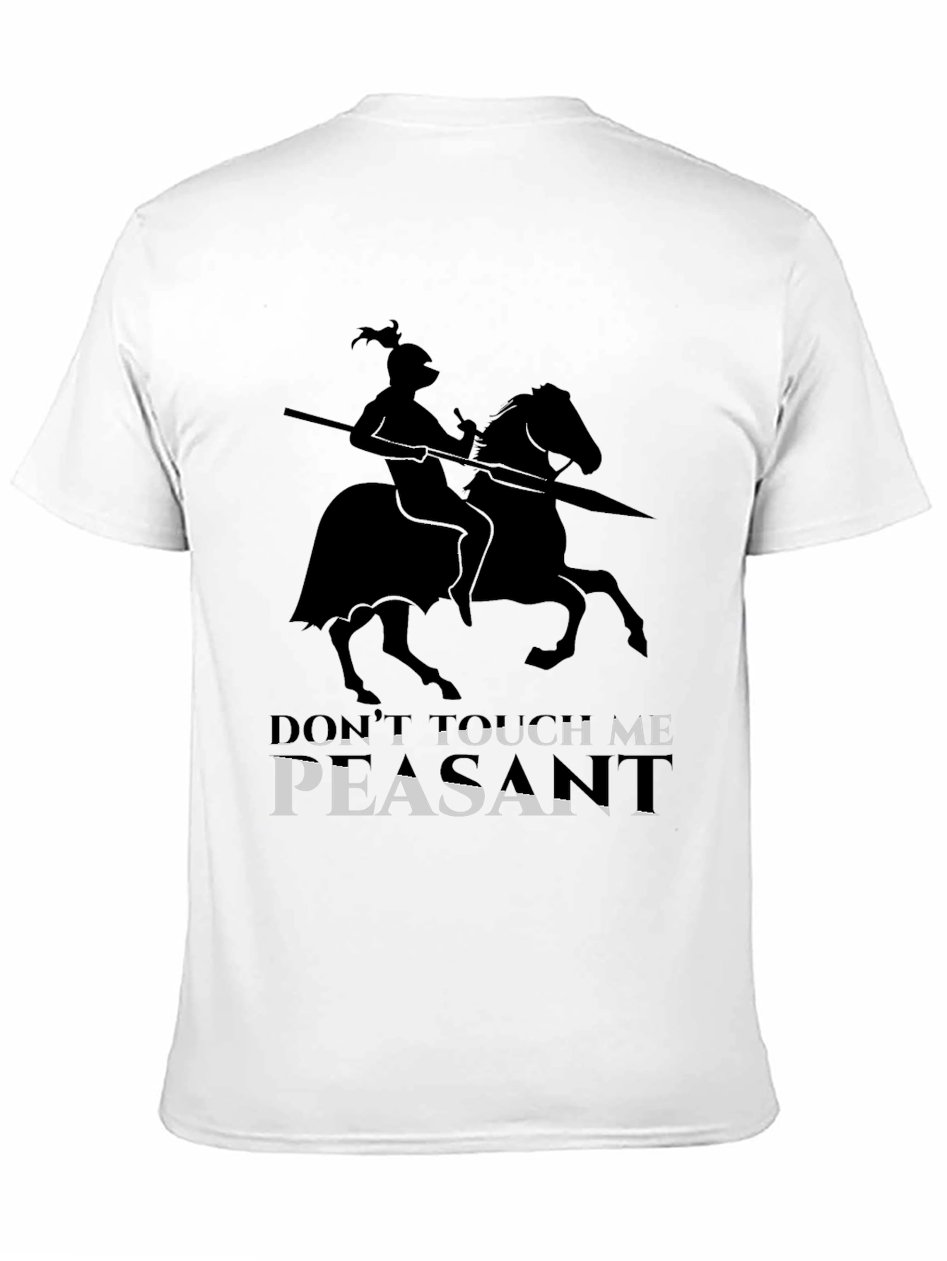 Black Don't Touch Me Peasant Black T-Shirt view 11