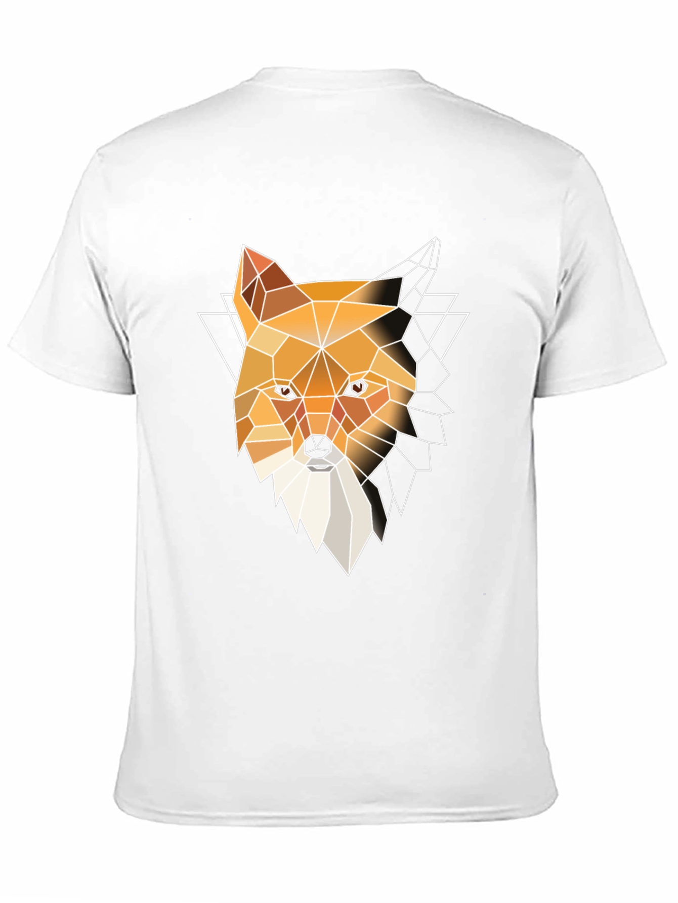 Black Geometric Fox Graphic T-Shirt - Modern Men's Tee view 11