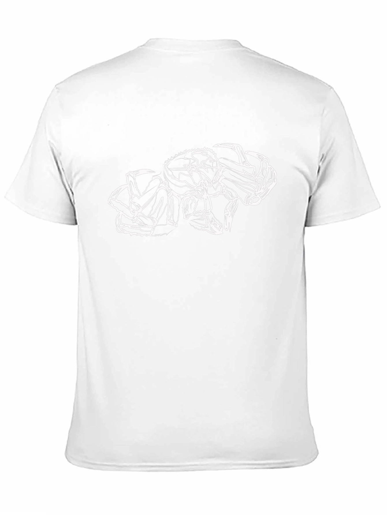 Black Abstract Crab Outline Black T-Shirt view 11