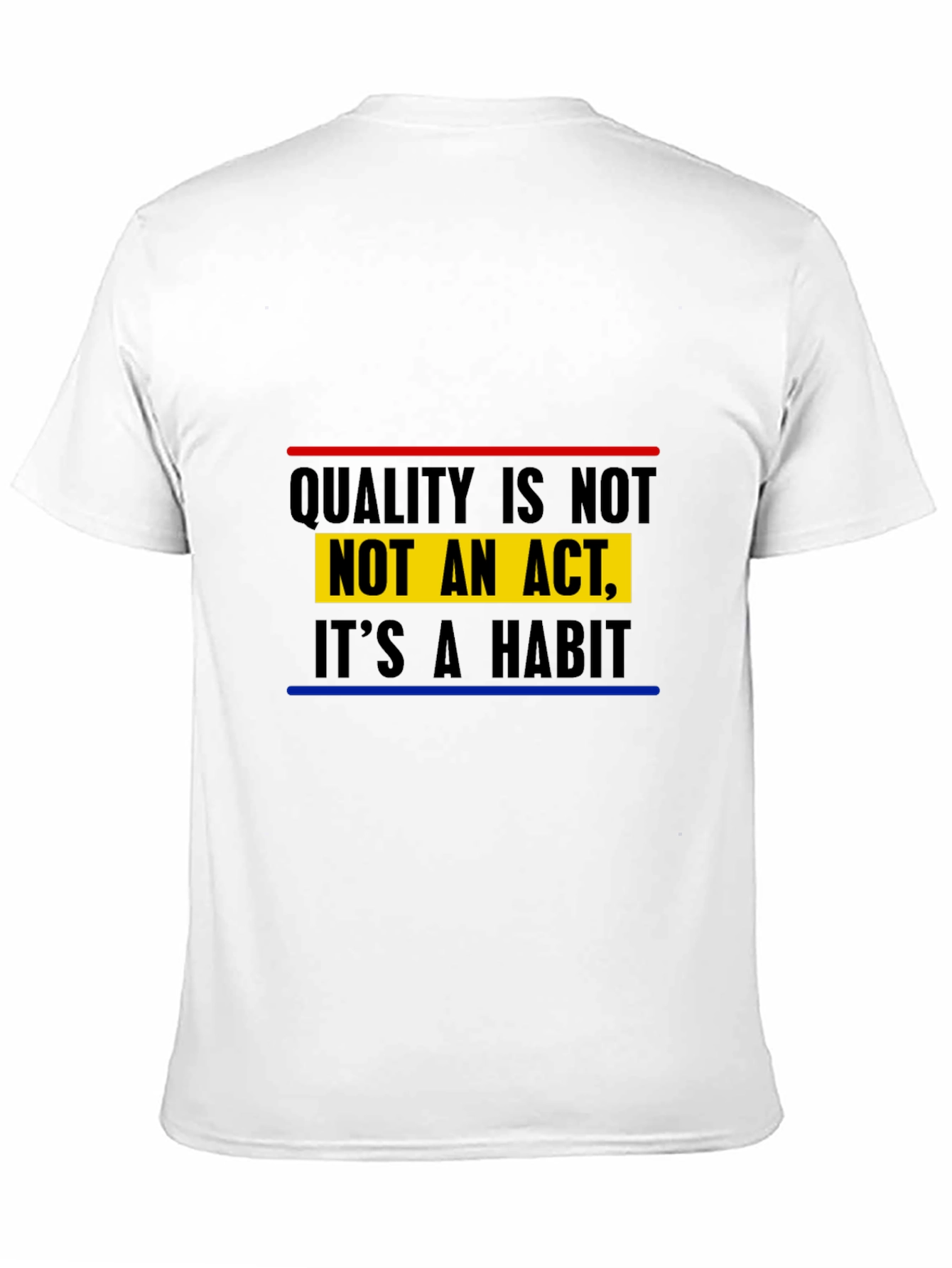 Black Quality is Habit Men's Black Graphic Tee view 11