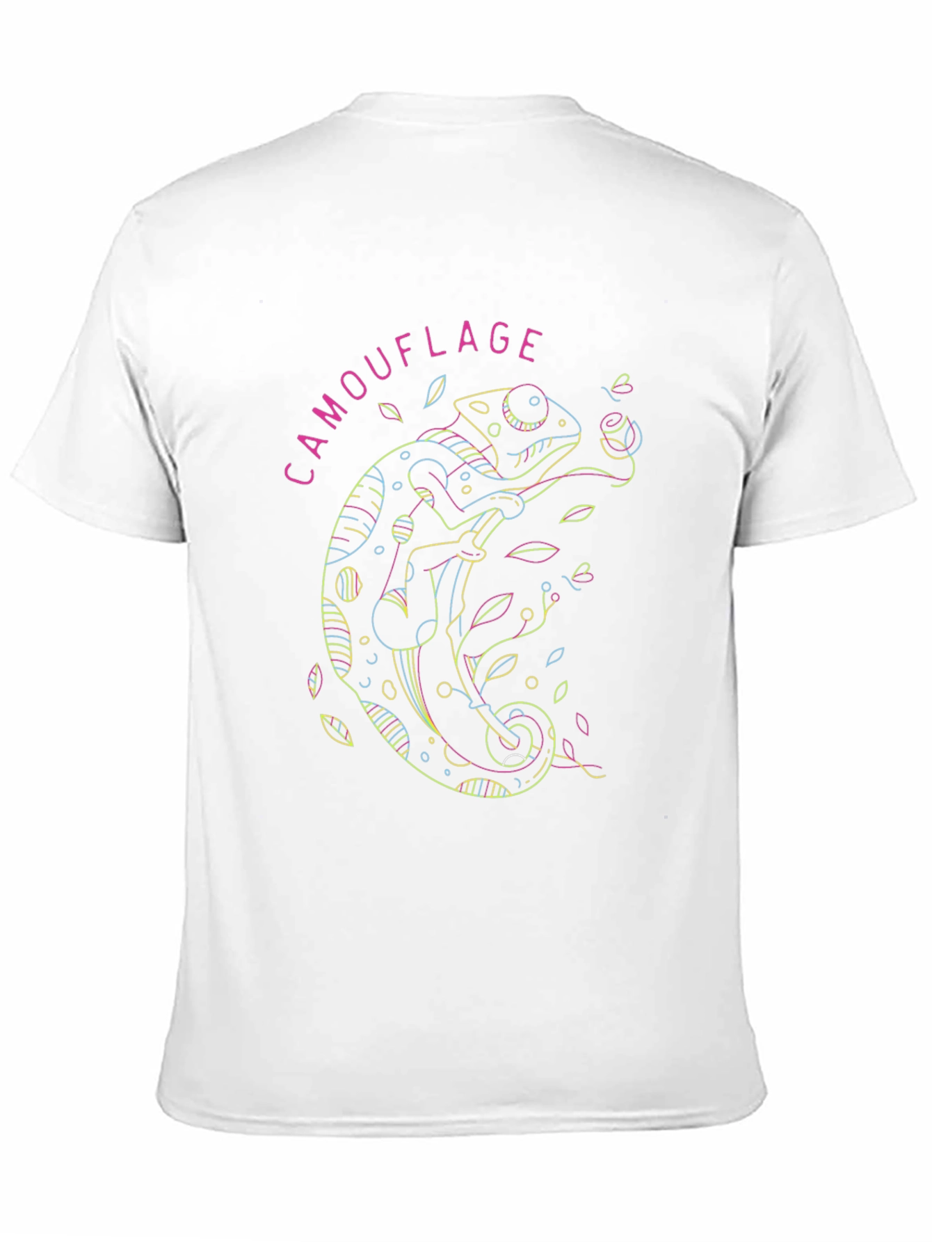 Black Chameleon Camouflage Graphic Tee - Unique Colorful Design view 11
