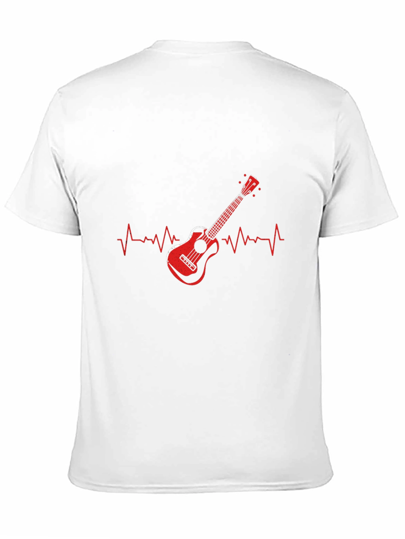Black Ukulele Heartbeat Graphic Tee - Music Lover Shirt view 11
