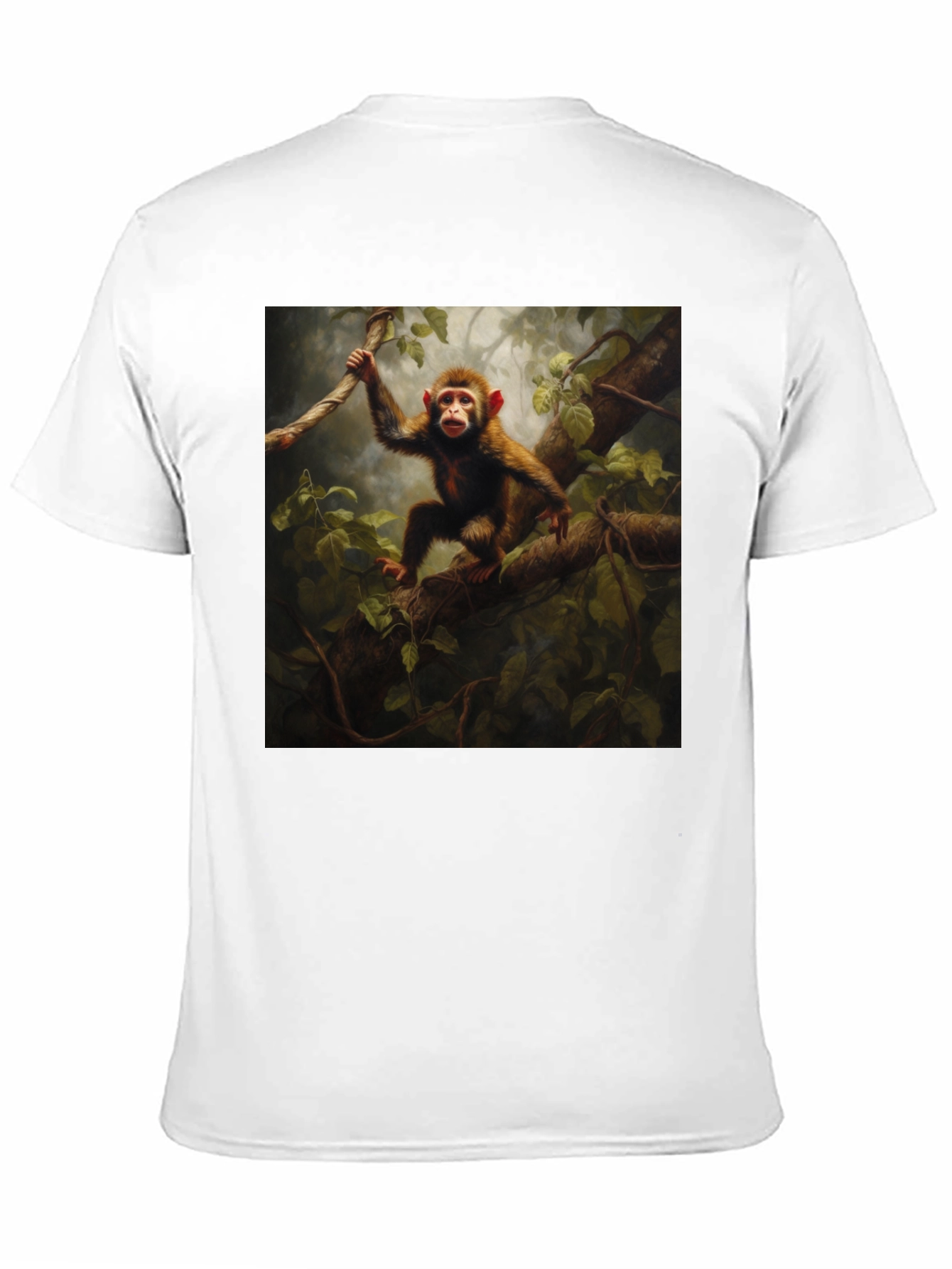 Black Monkey in Jungle T-Shirt - Black view 11