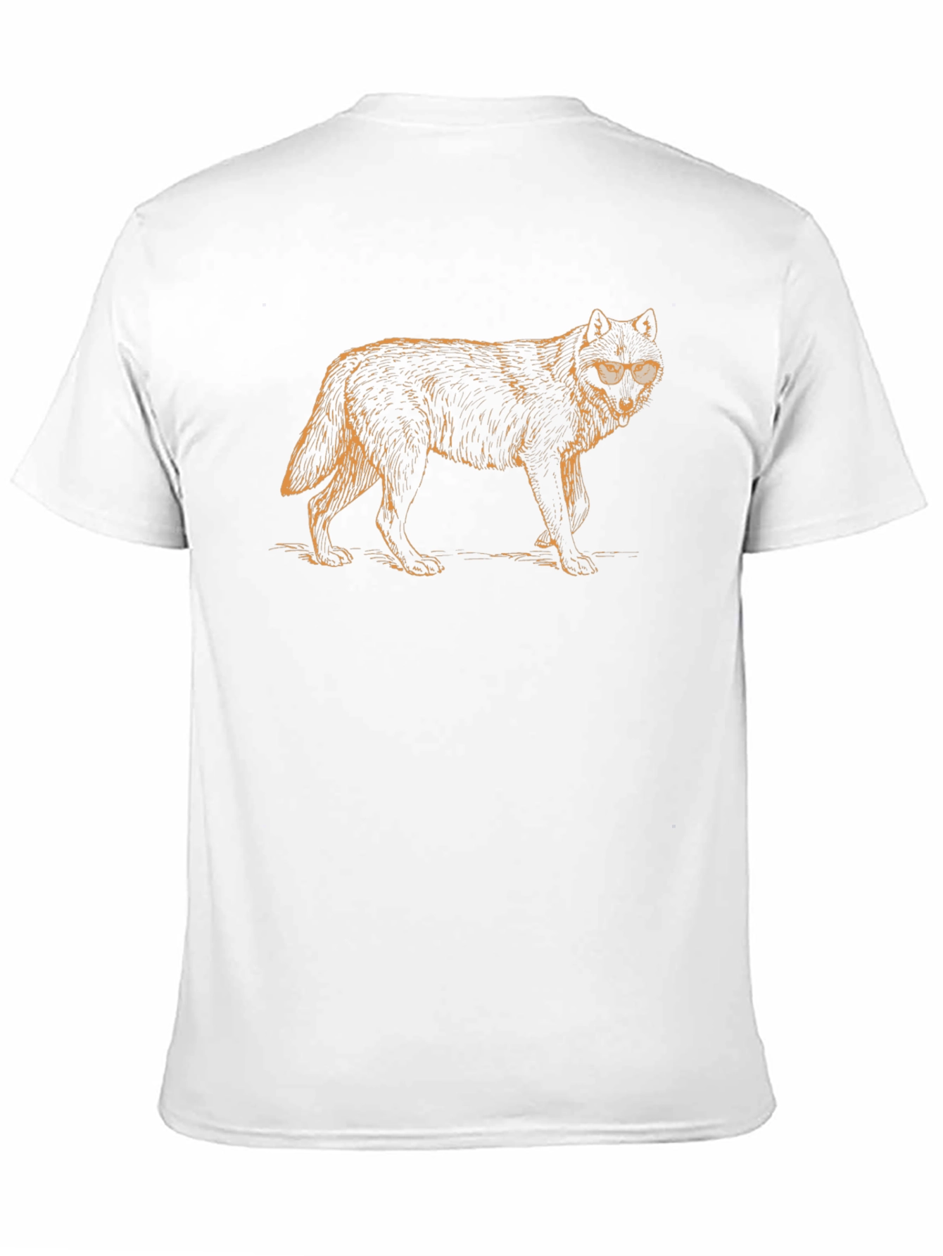 Black Cool Wolf Graphic Tee - Unisex Black T-Shirt view 11