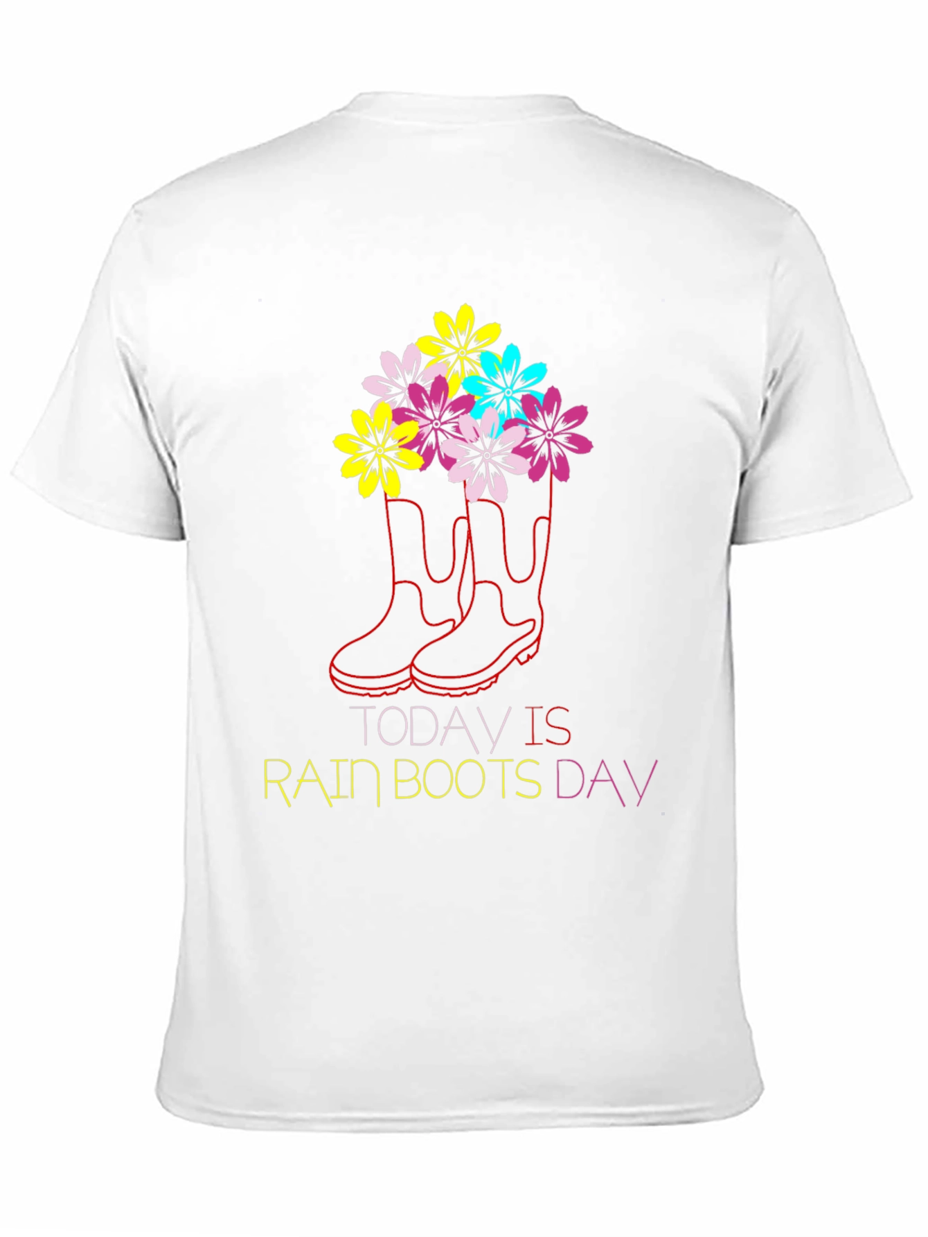 Black Rain Boots Day Graphic T-Shirt view 11