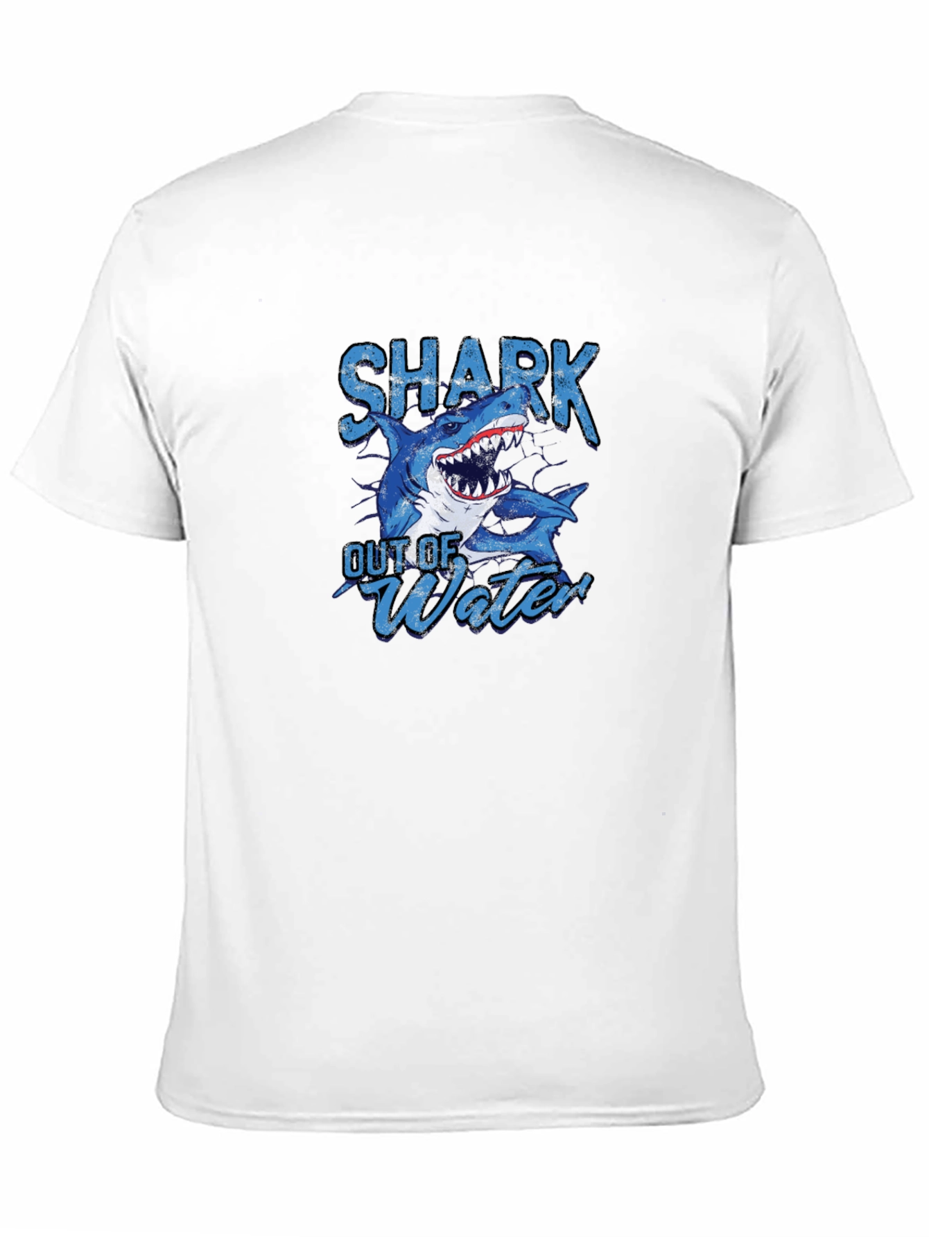 Black Shark Out of Water Graphic T-Shirt view 11