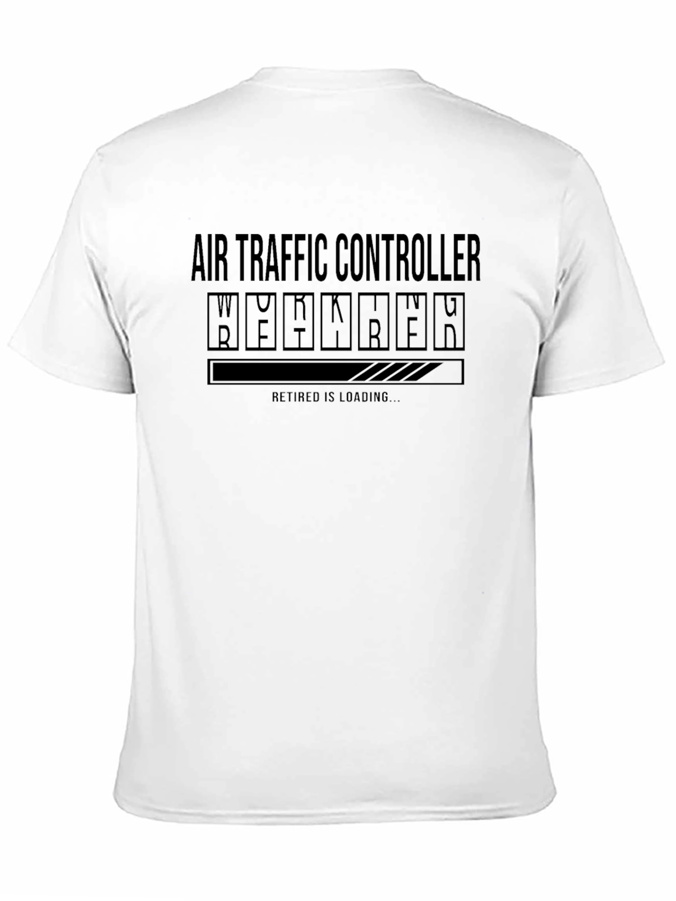 Black Air Traffic Controller Retirement Loading T-Shirt view 11