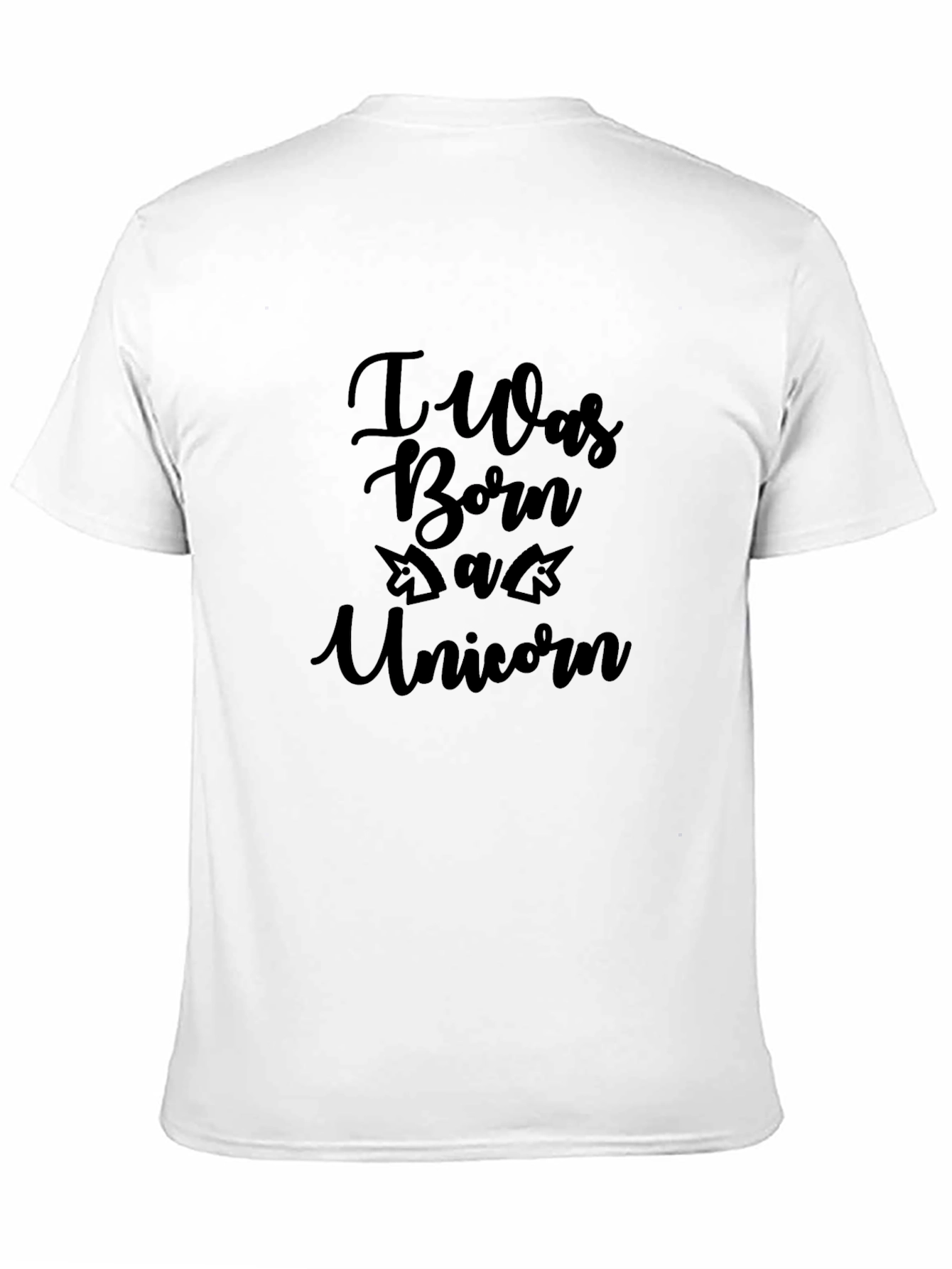 Black I Was Born A Unicorn T-Shirt - Men's Black Tee view 11