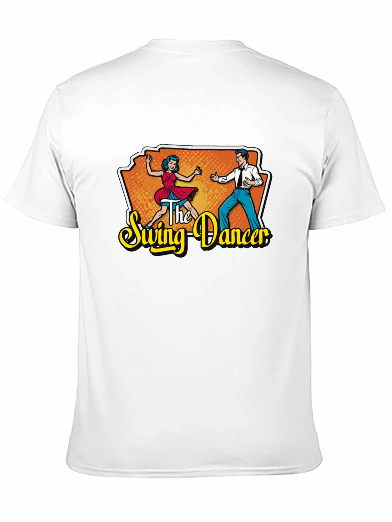 Black Retro Swing Dancer Graphic Tee - Vintage Style T-Shirt view 11