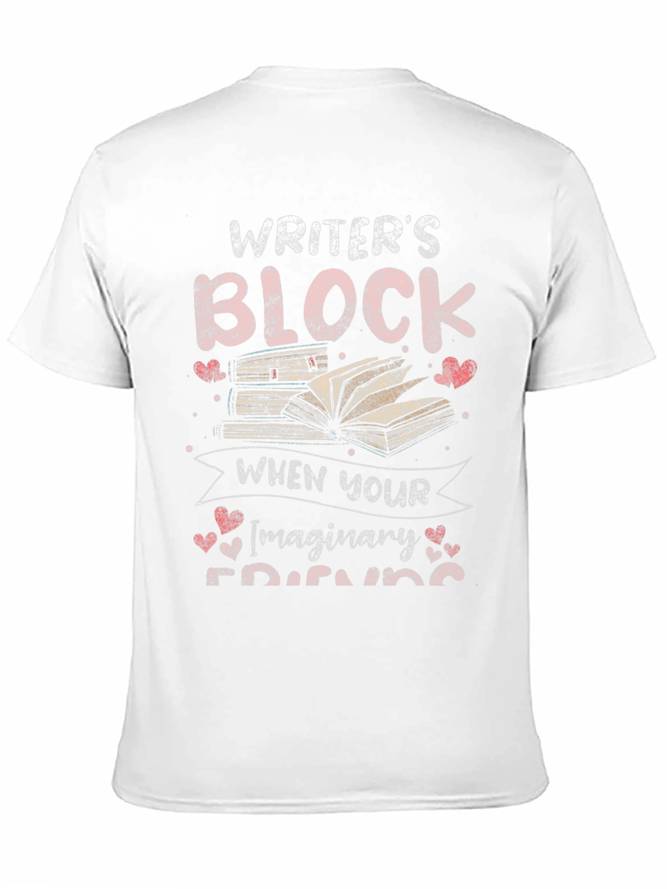 Black Writer's Block Imaginary Friends Black Graphic Tee view 11