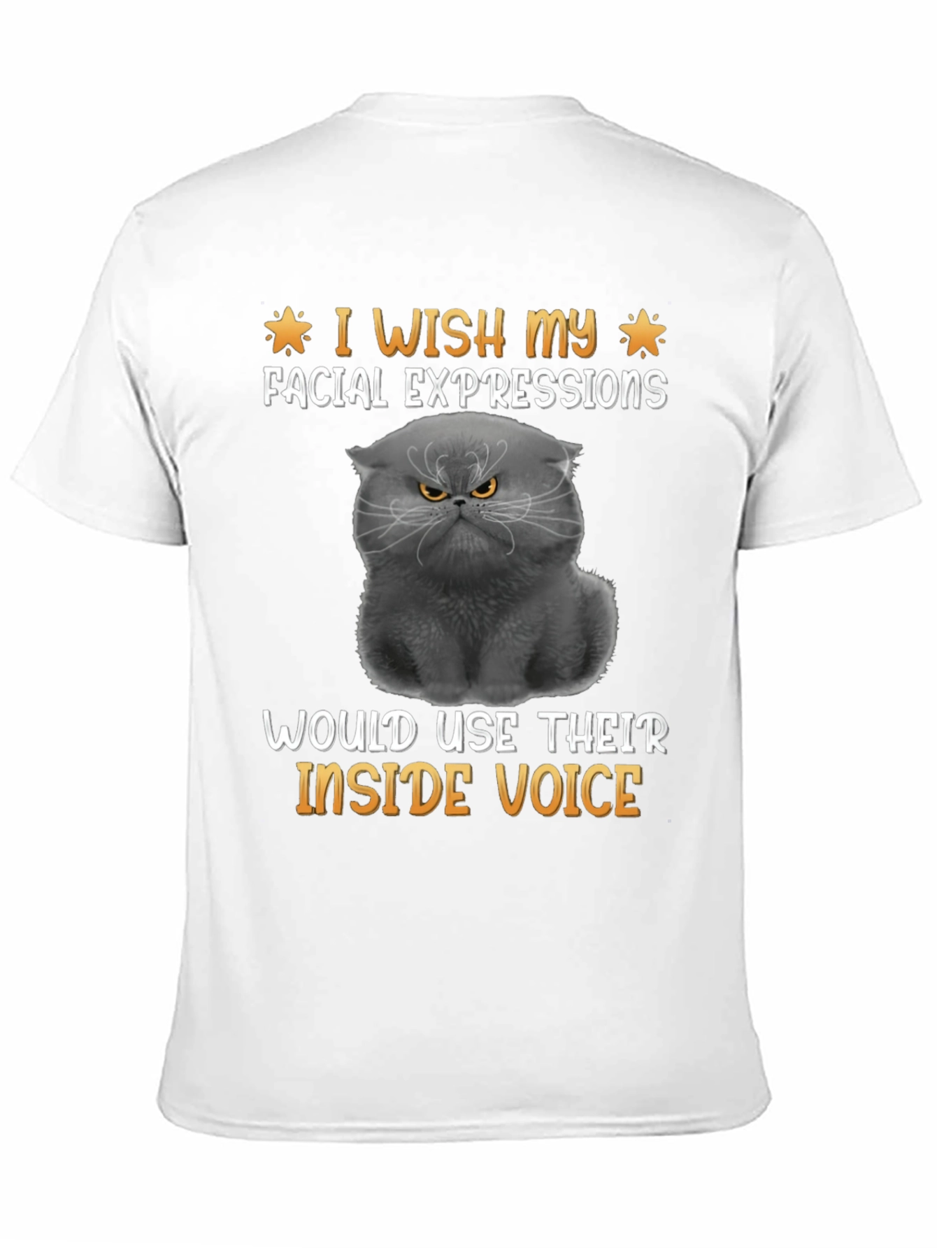 Black Grumpy Cat Inside Voice T-Shirt view 11