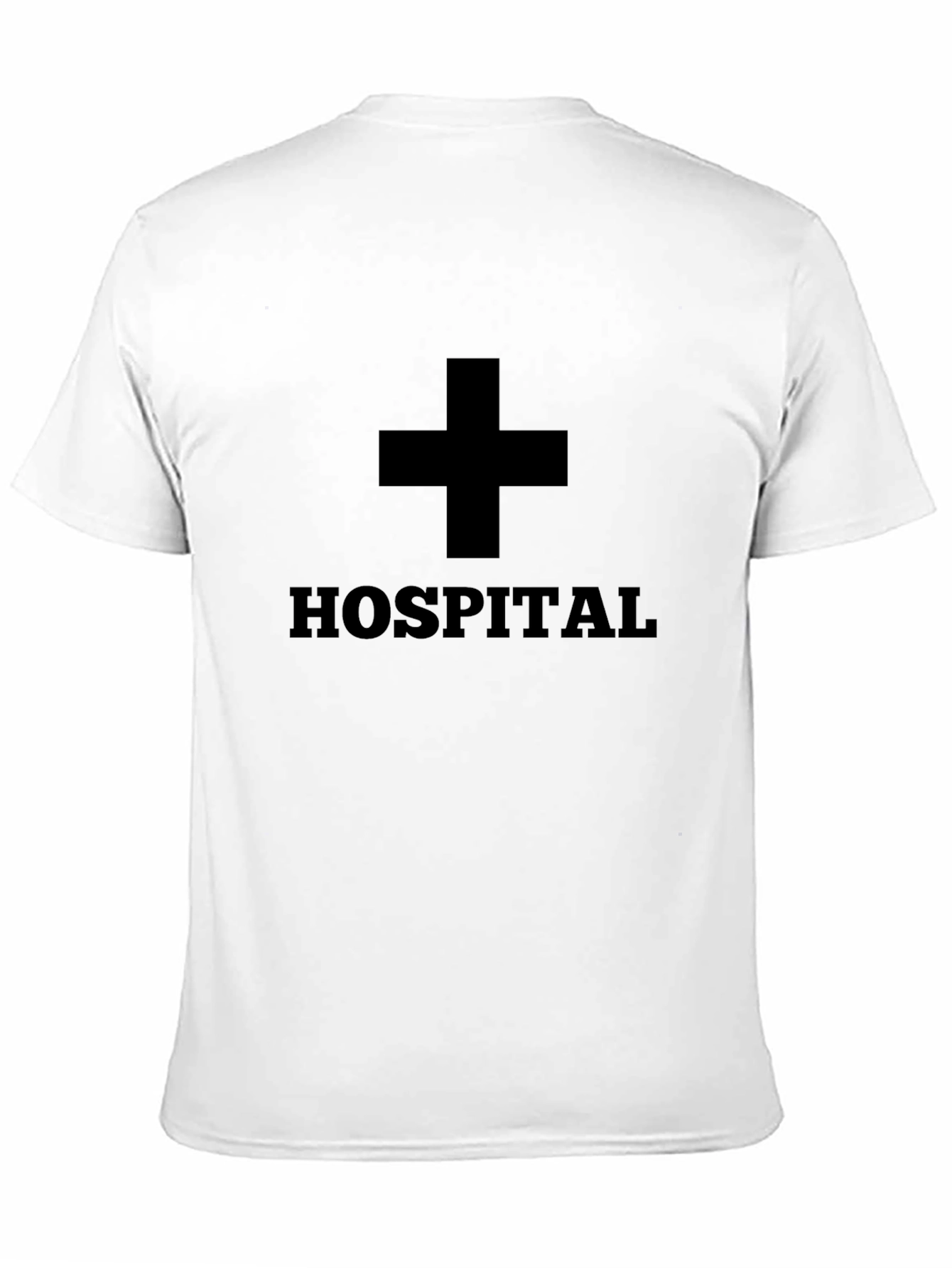 Black Hospital T-Shirt - Black Crew Neck Tee view 11