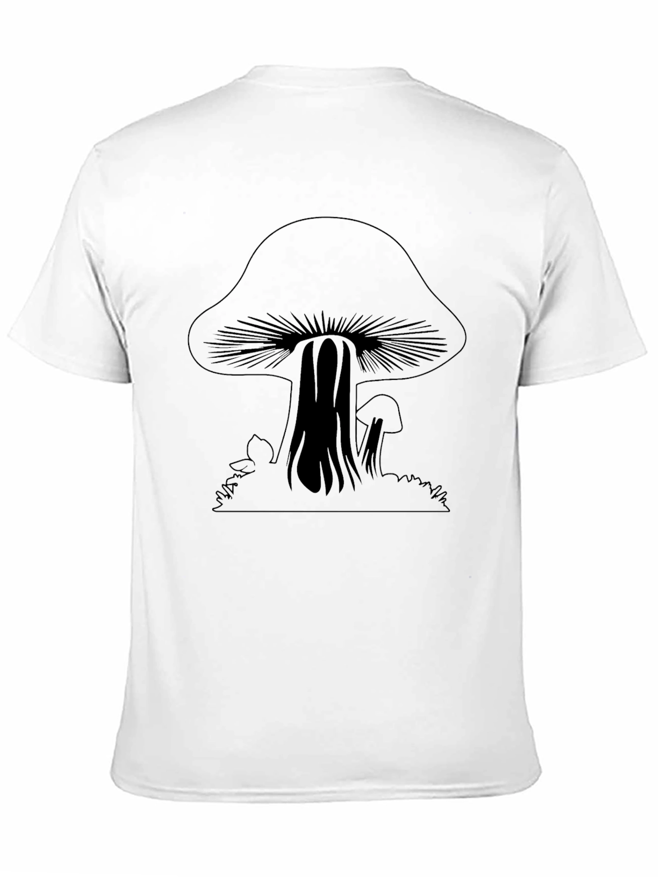 Black Mushroom Graphic Black Tee view 11