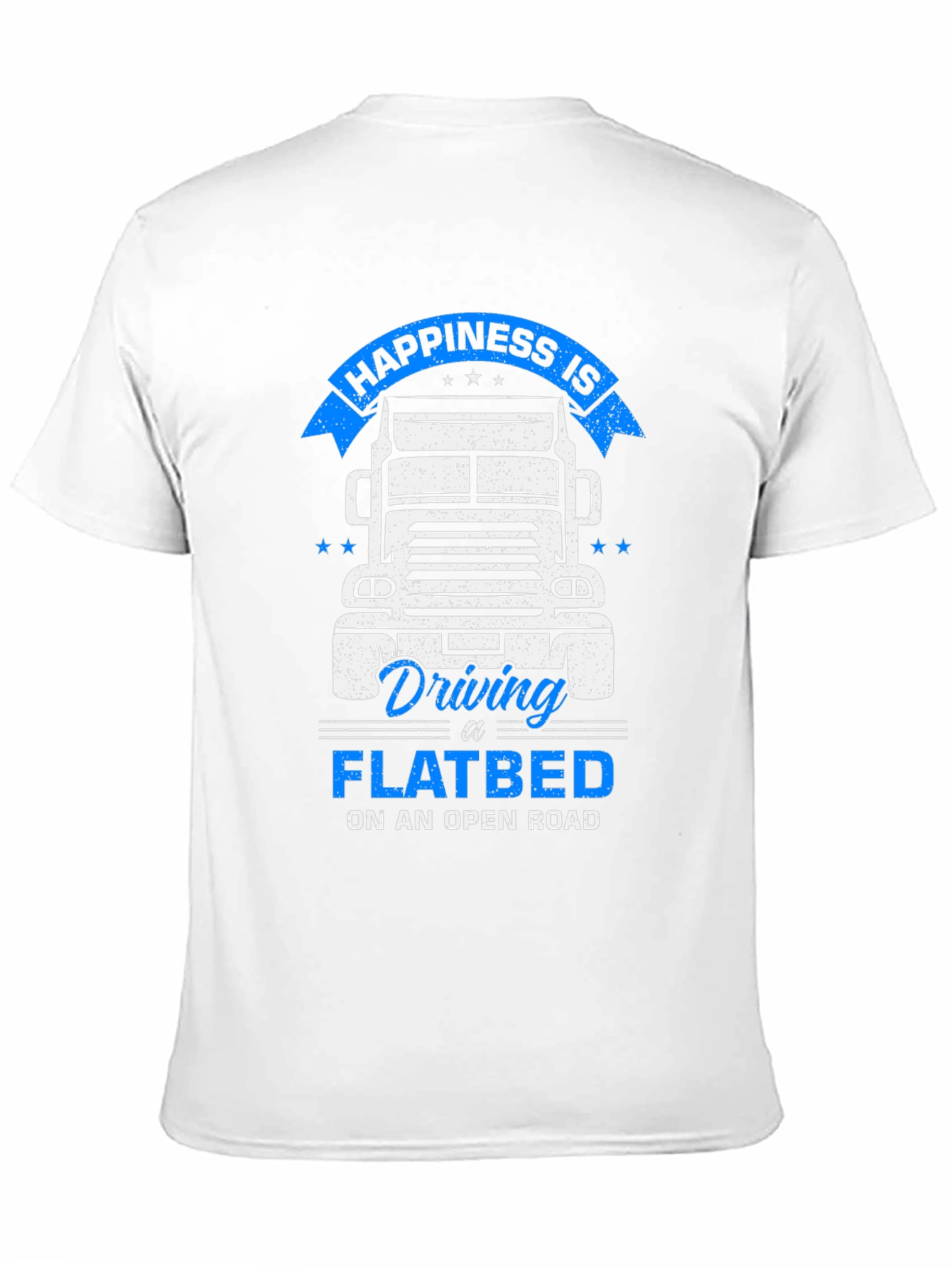 Black Happiness Flatbed Trucker T-Shirt - Open Road Comfort view 11