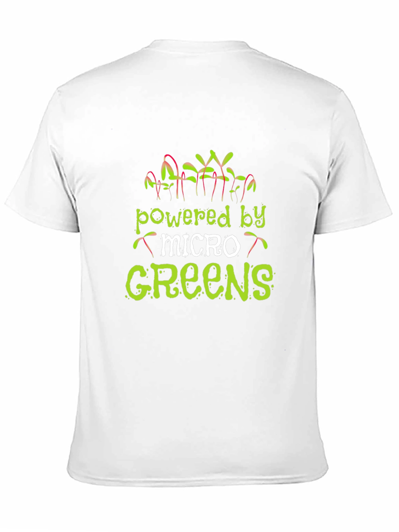 Black Powered by Micro Greens Novelty T-Shirt view 11
