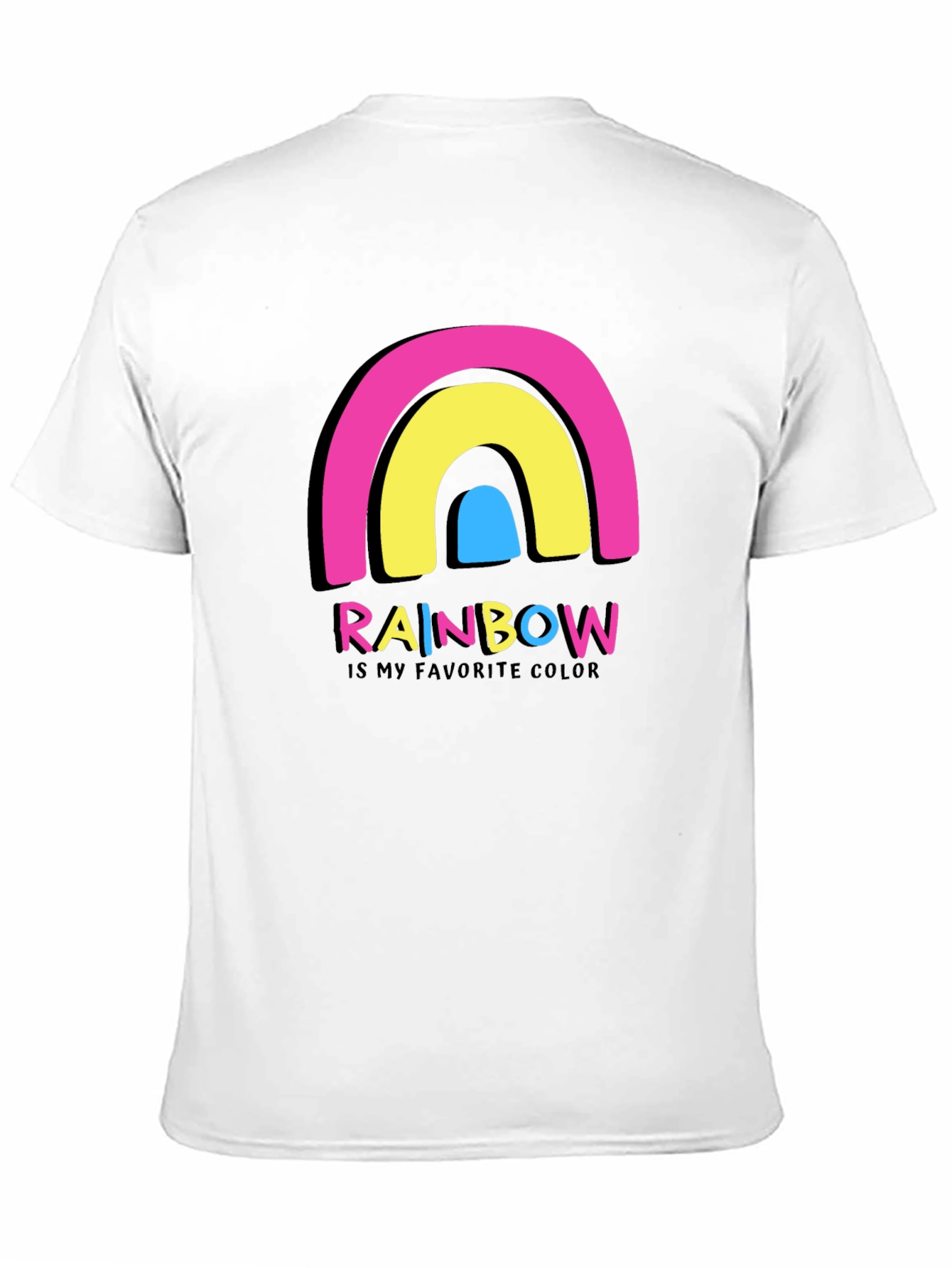 Black Rainbow Is My Favorite Color Graphic T-Shirt view 11