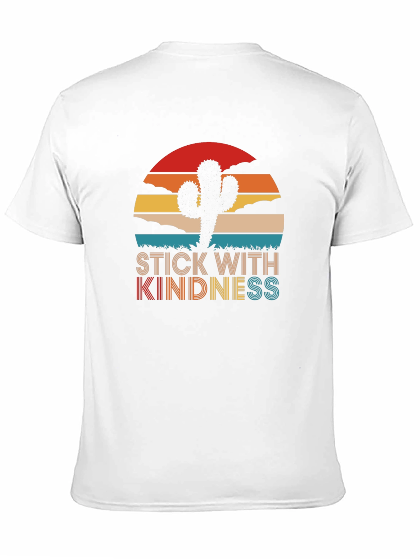 Black Stick With Kindness Cactus Graphic T-Shirt view 11