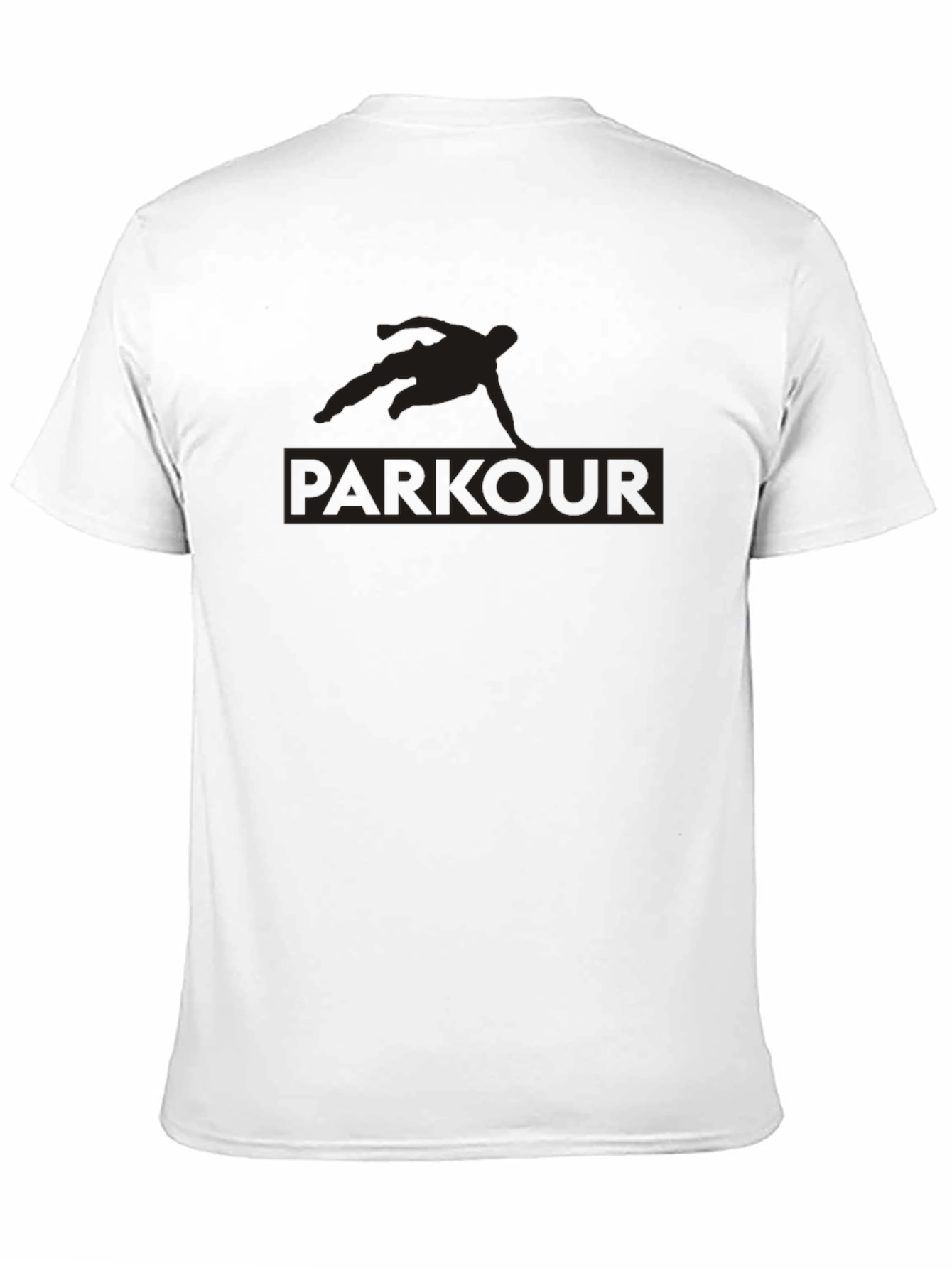Black Parkour Silhouette Graphic T-Shirt view 11