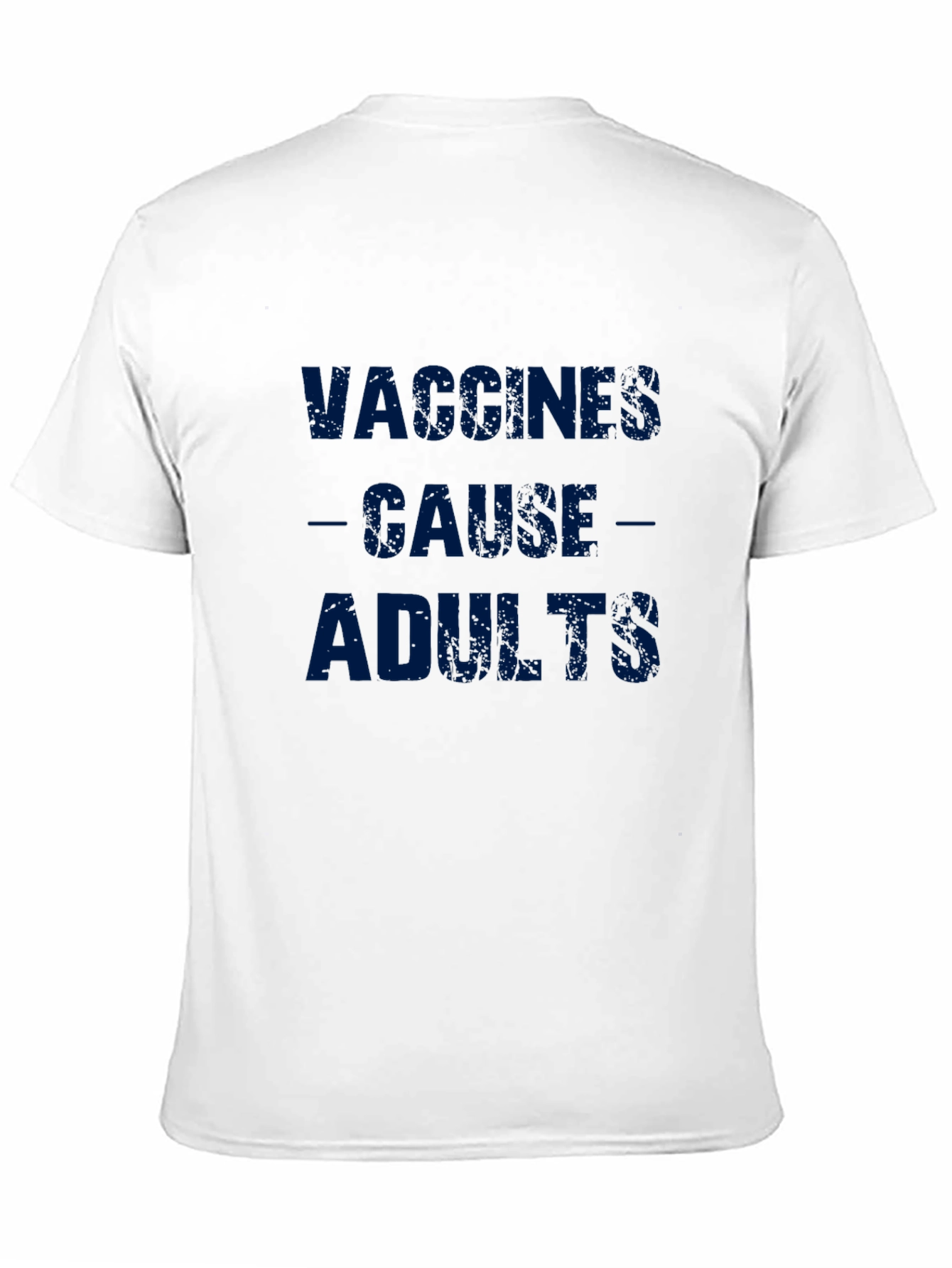 Black Vaccines Cause Adults Graphic Tee - Black T-Shirt view 11