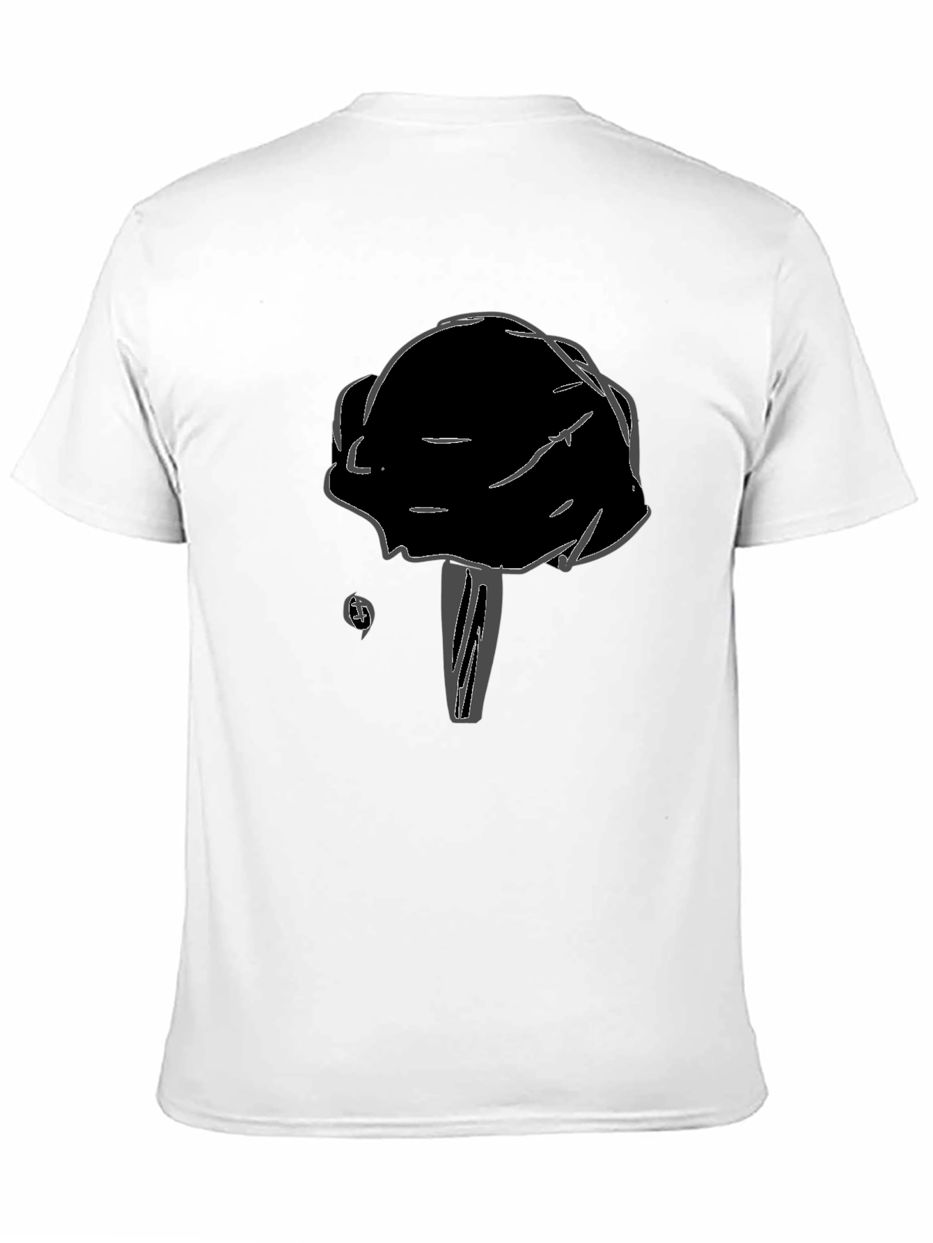 Black Black T-Shirt with Unique Mushroom Design view 11
