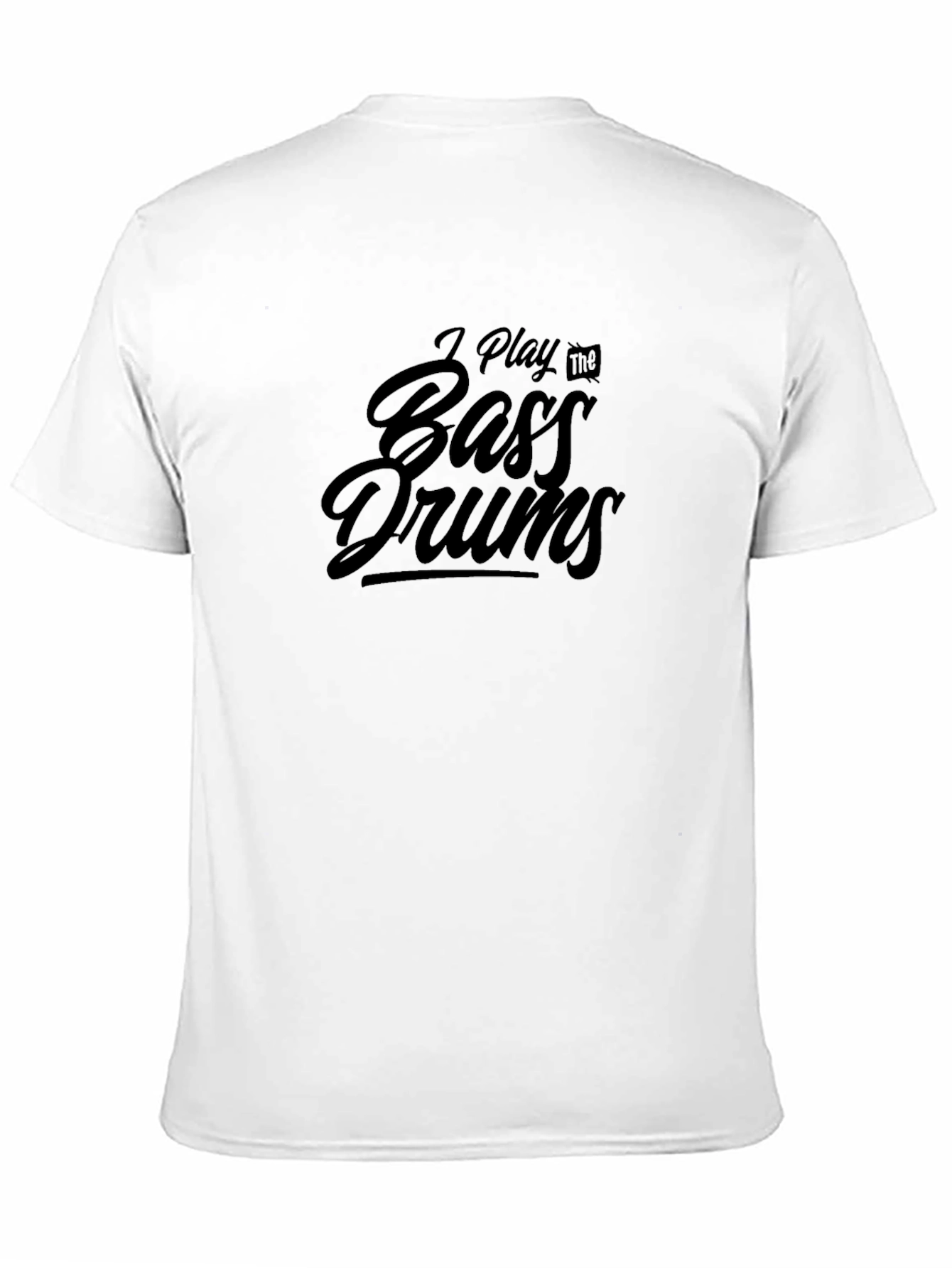 Black I Play the Bass Drums Black T-Shirt view 11