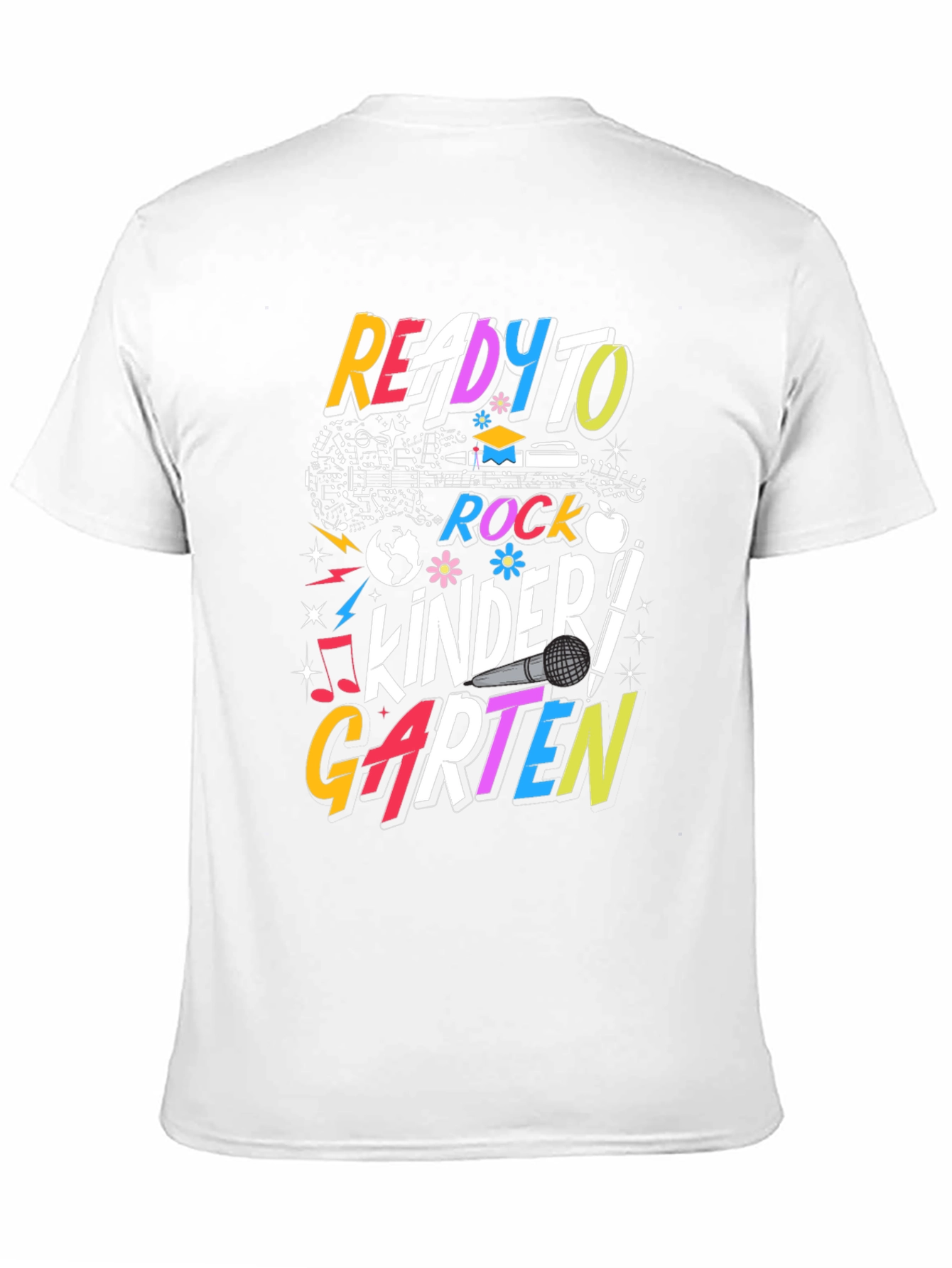 Black Ready to Rock Kindergarten T-Shirt - Back to School view 11