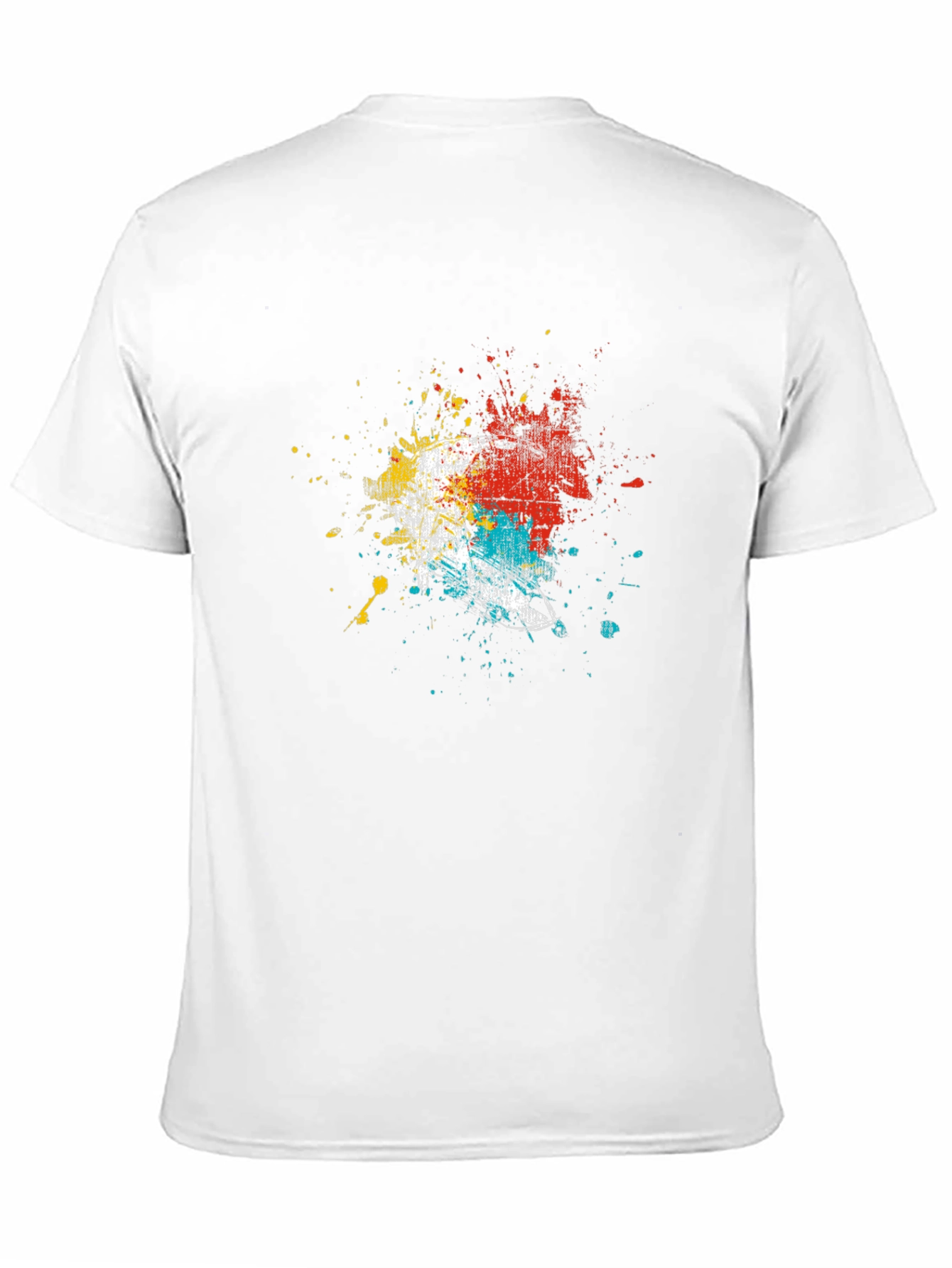 Black Abstract Paint Splatter Graphic Tee view 11