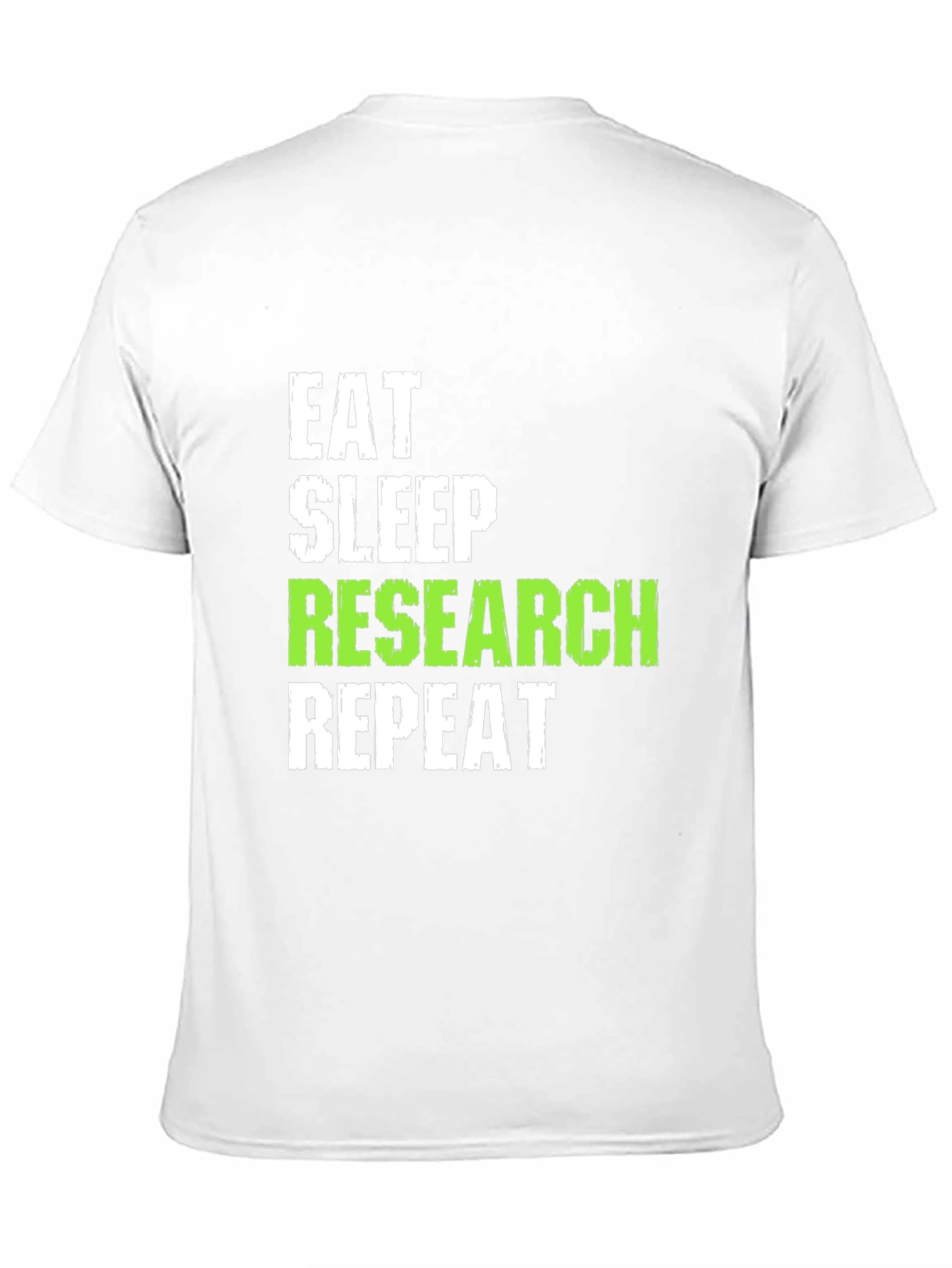 Black Eat Sleep Research Repeat Black T-Shirt view 11