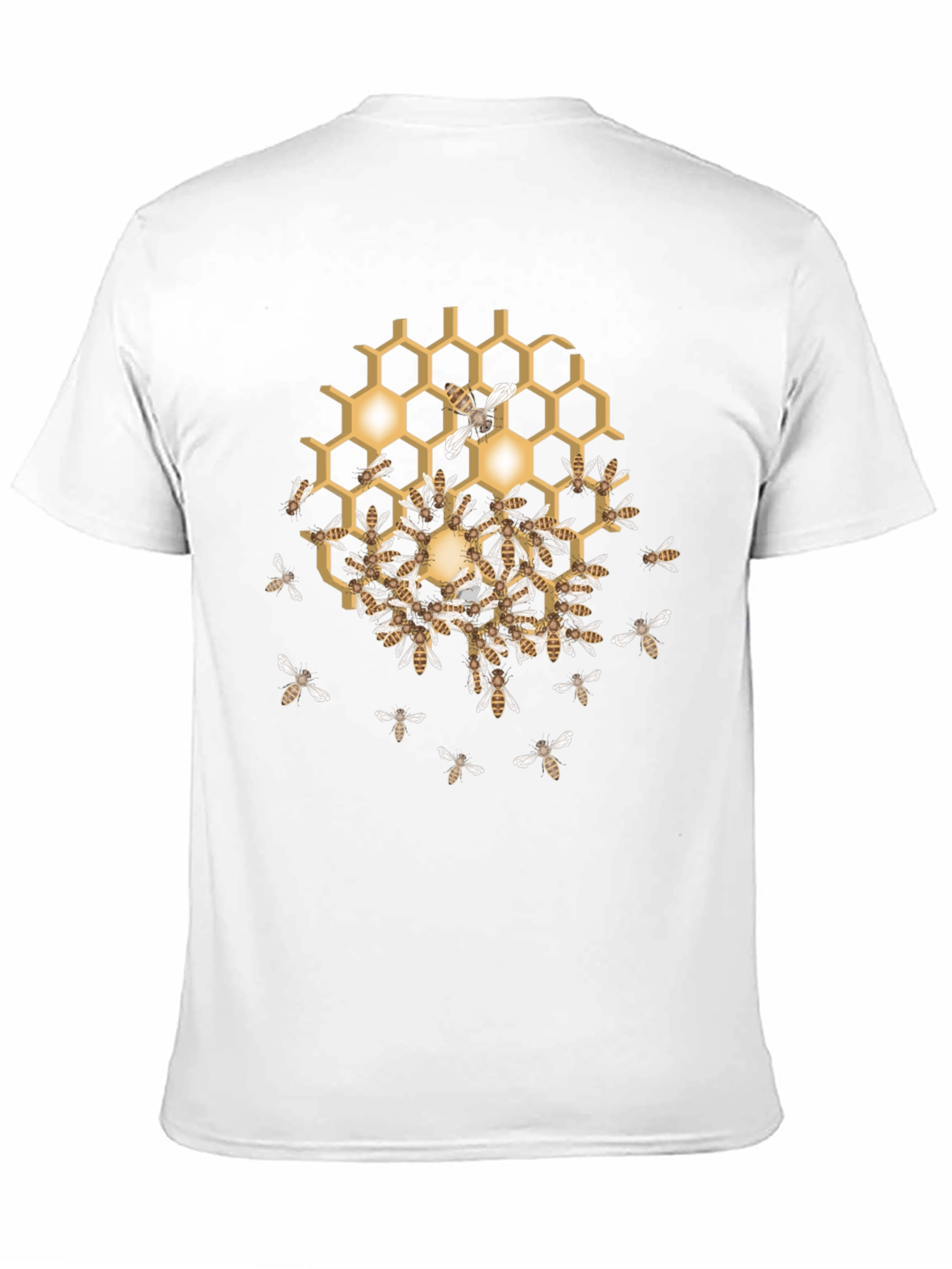 Black Honeycomb & Bees Graphic T-Shirt view 11