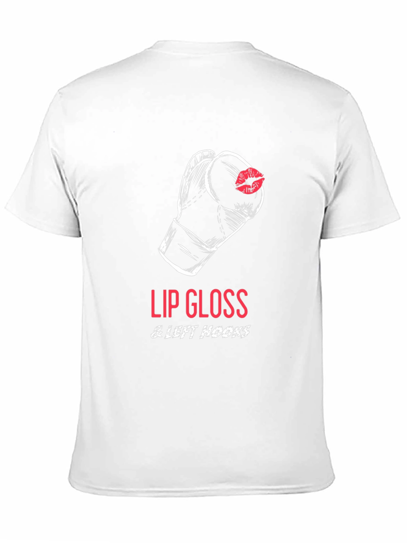 Black Lip Gloss & Left Hooks T-Shirt, Boxing Design view 11