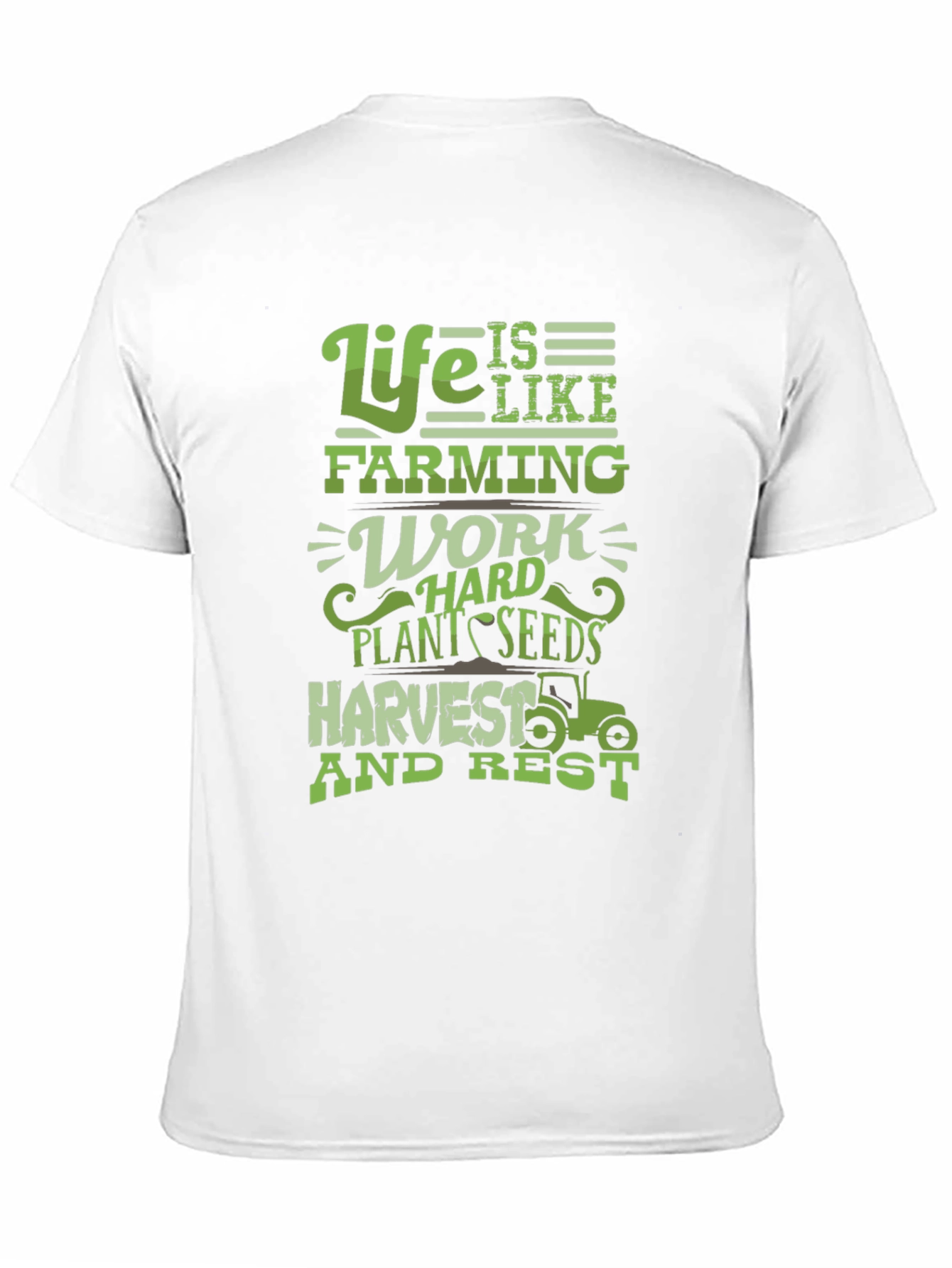 Life is Like Farming Black T-Shirt - 11