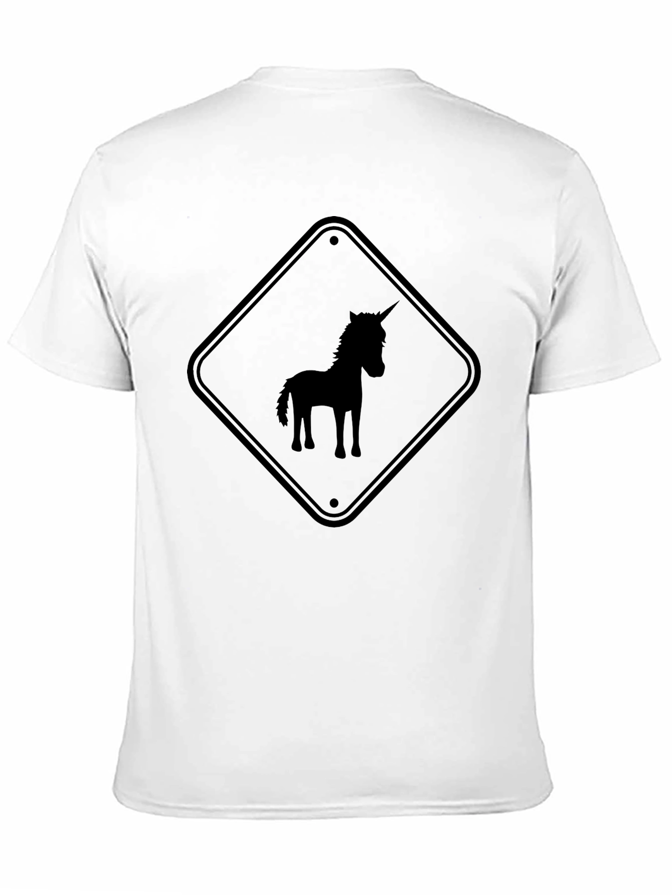 Black Unicorn Crossing T-Shirt - Black Novelty Tee view 11