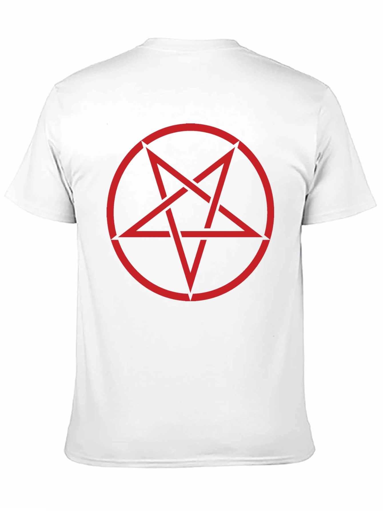 Black Red Pentagram Graphic Tee - Black Cotton Blend Shirt view 11