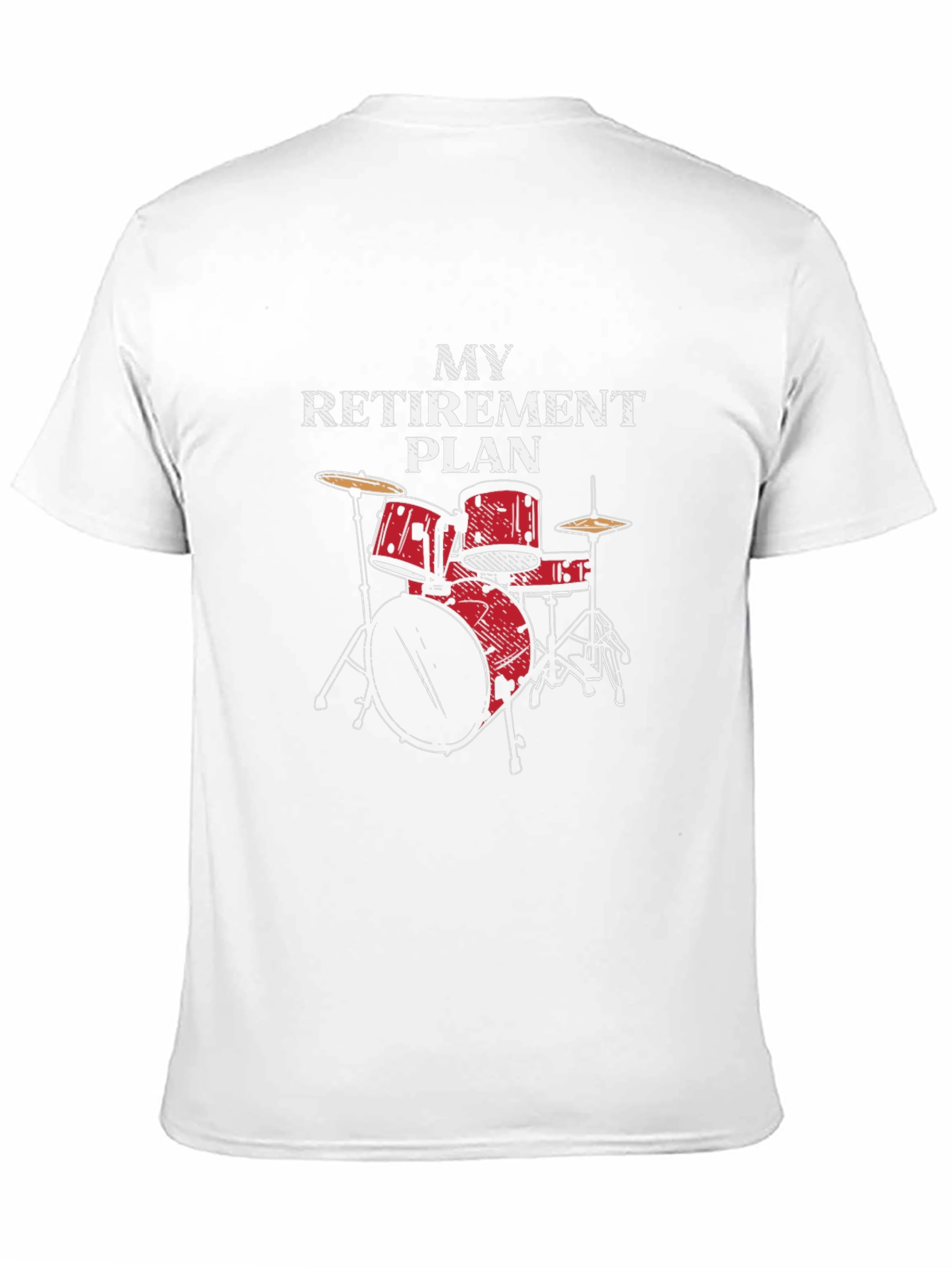Black Drum Set Retirement Plan T-Shirt - Black view 11
