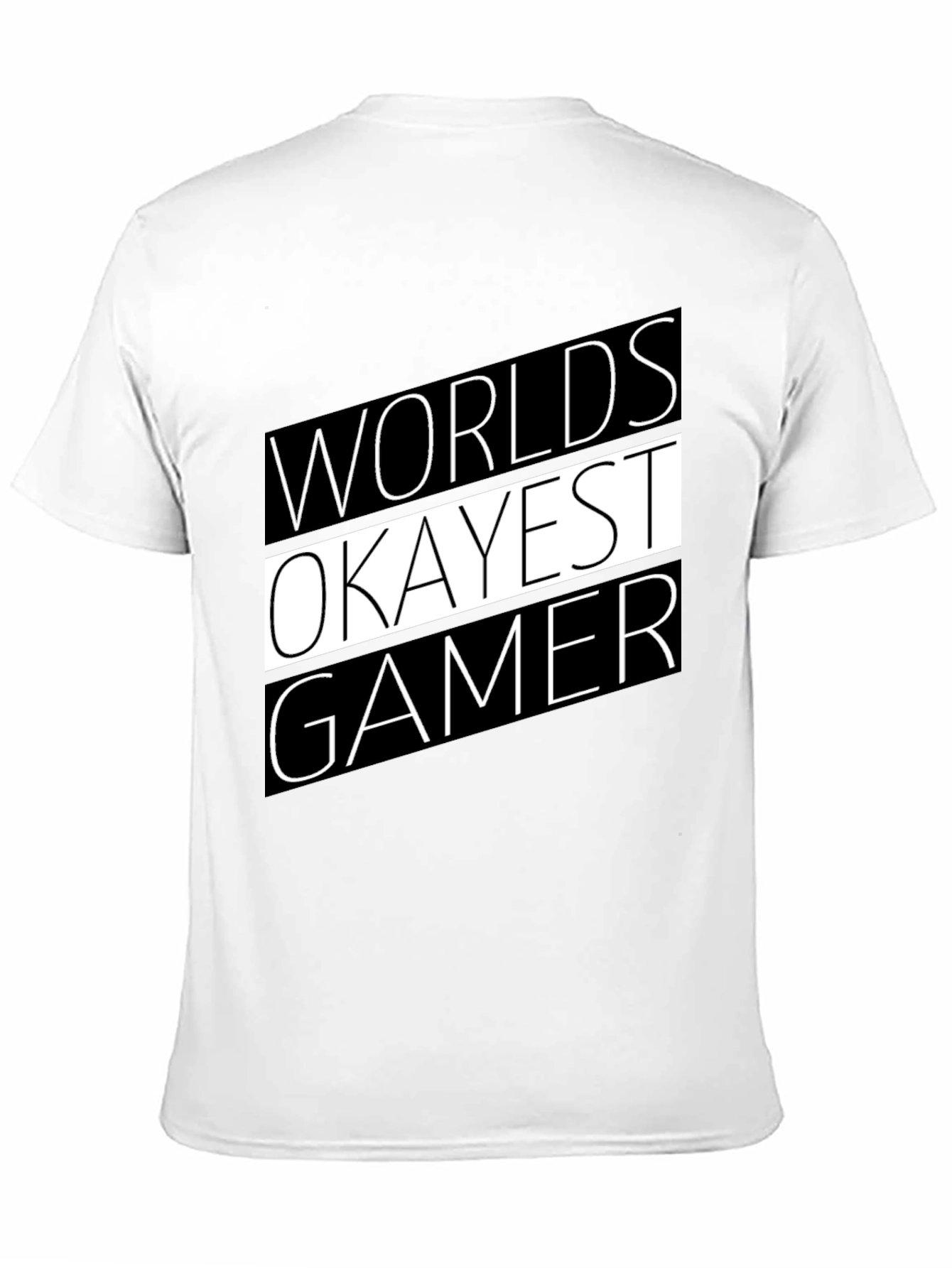 Black Worlds Okayest Gamer T-Shirt - Black Graphic Tee view 11